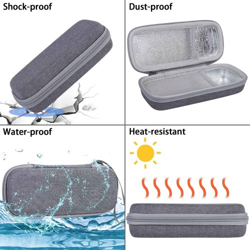 Aenllosi Hard Case Compatible with Professional Microneedling Pen and Replaceable Cartridges,Protective Holder for Electric Wireless Derma Pen(Grey,Case Only)