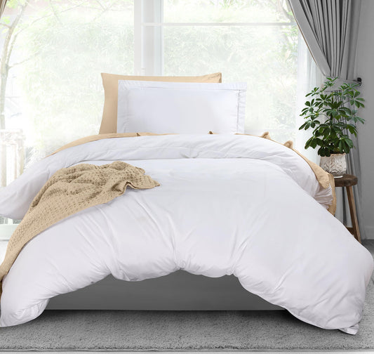 Utopia Bedding Duvet Cover Twin Size - 1 Duvet Cover with 1 Pillow Sham - 2 Pieces Bedding Duvet Cover with Zipper Closure - Soft Brushed Microfiber, 68 X 90 Inches (Twin/Twin XL, White)