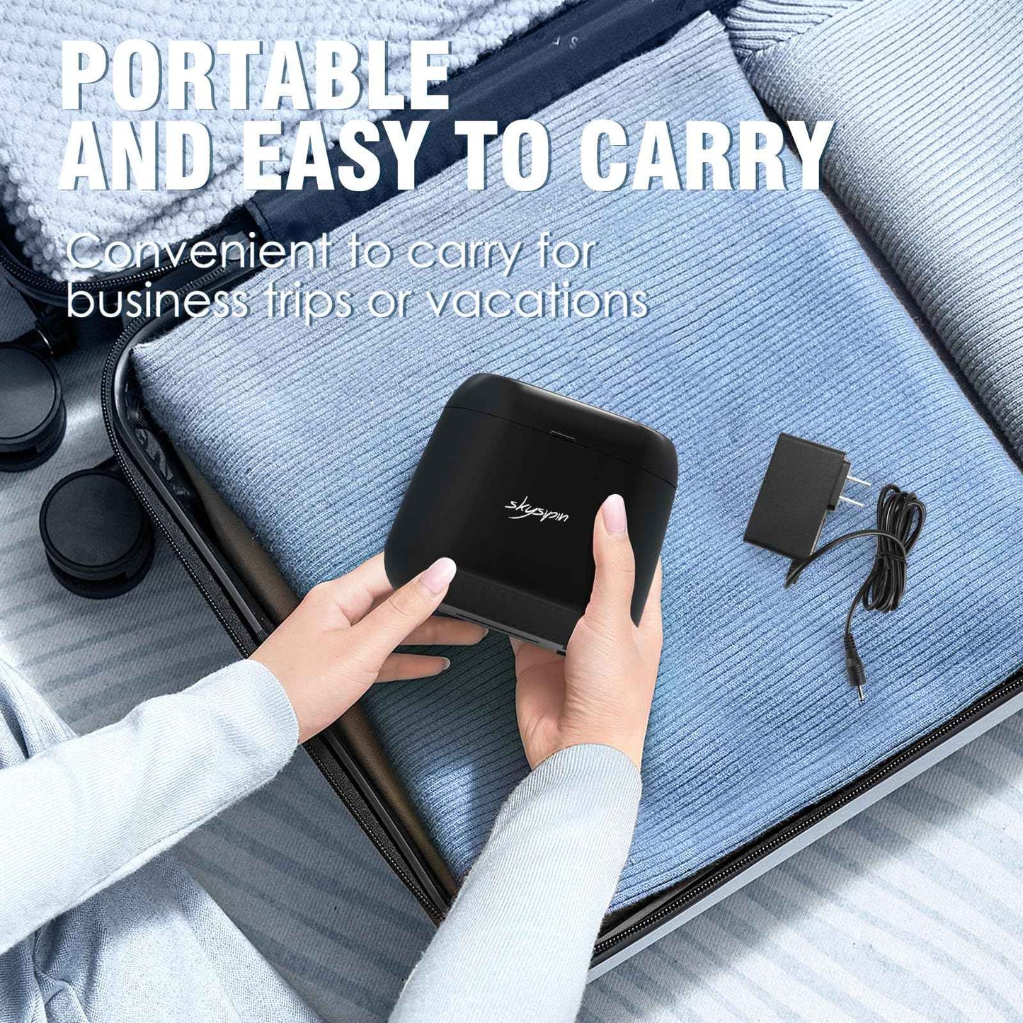 Skysipin Ultrasonic Retainer Cleaner Machine U-V, 45KHz 2 Modes Quiet, Denture Aligner Cleaner Mouth Guard Dental Cleaning Ultrasonic for All Dental Appliances, Jewelry 6.8oz Black