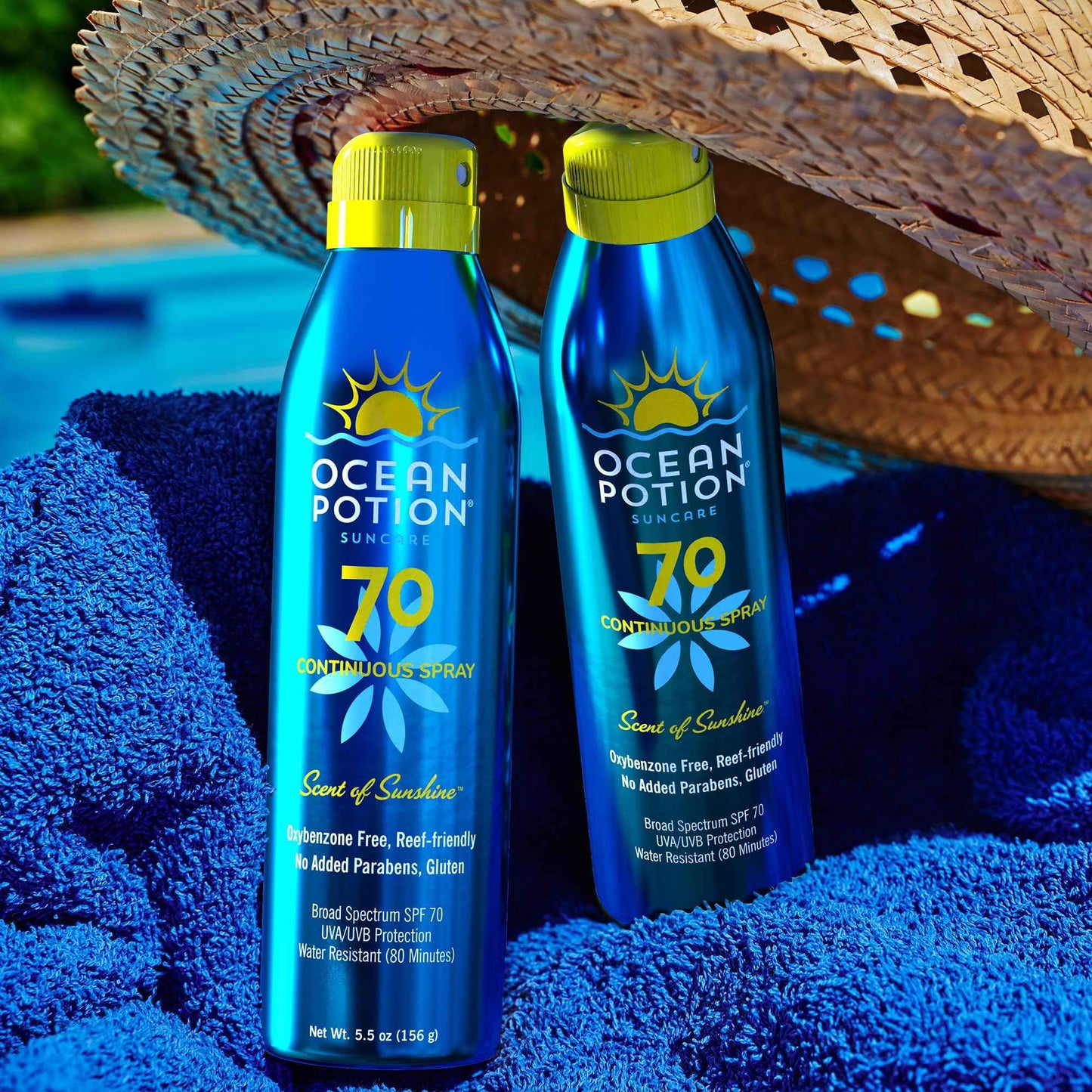 Ocean Potion Sunscreen Body Spray SPF#70 5.5oz C-Spray (Pack of 2)