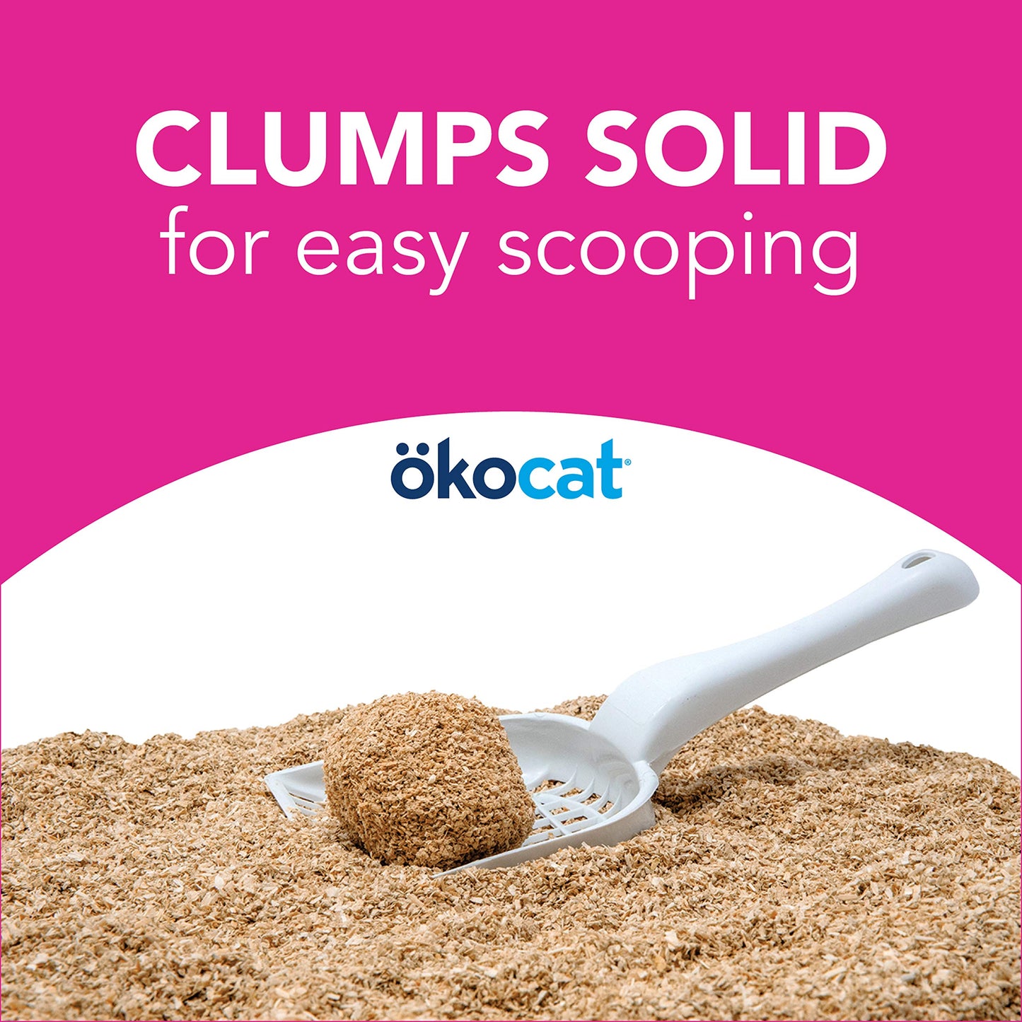 ökocat Super Soft Natural Wood Clumping Litter for Delicate Paws, Medium (Packaging May Vary)