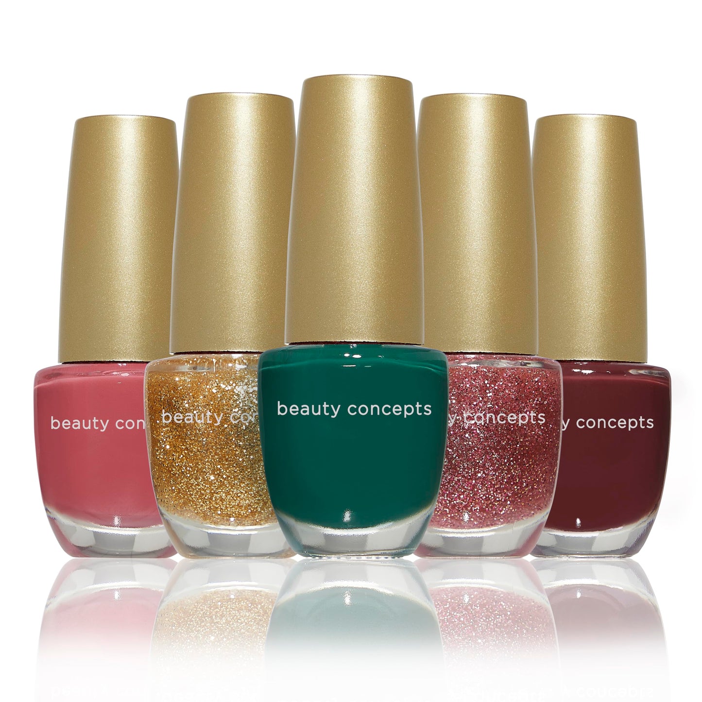 Beauty Concepts Radiant in Stripe: 5PC Nail Polish Collection - 0.24 Fl oz Each | Assorted Shades