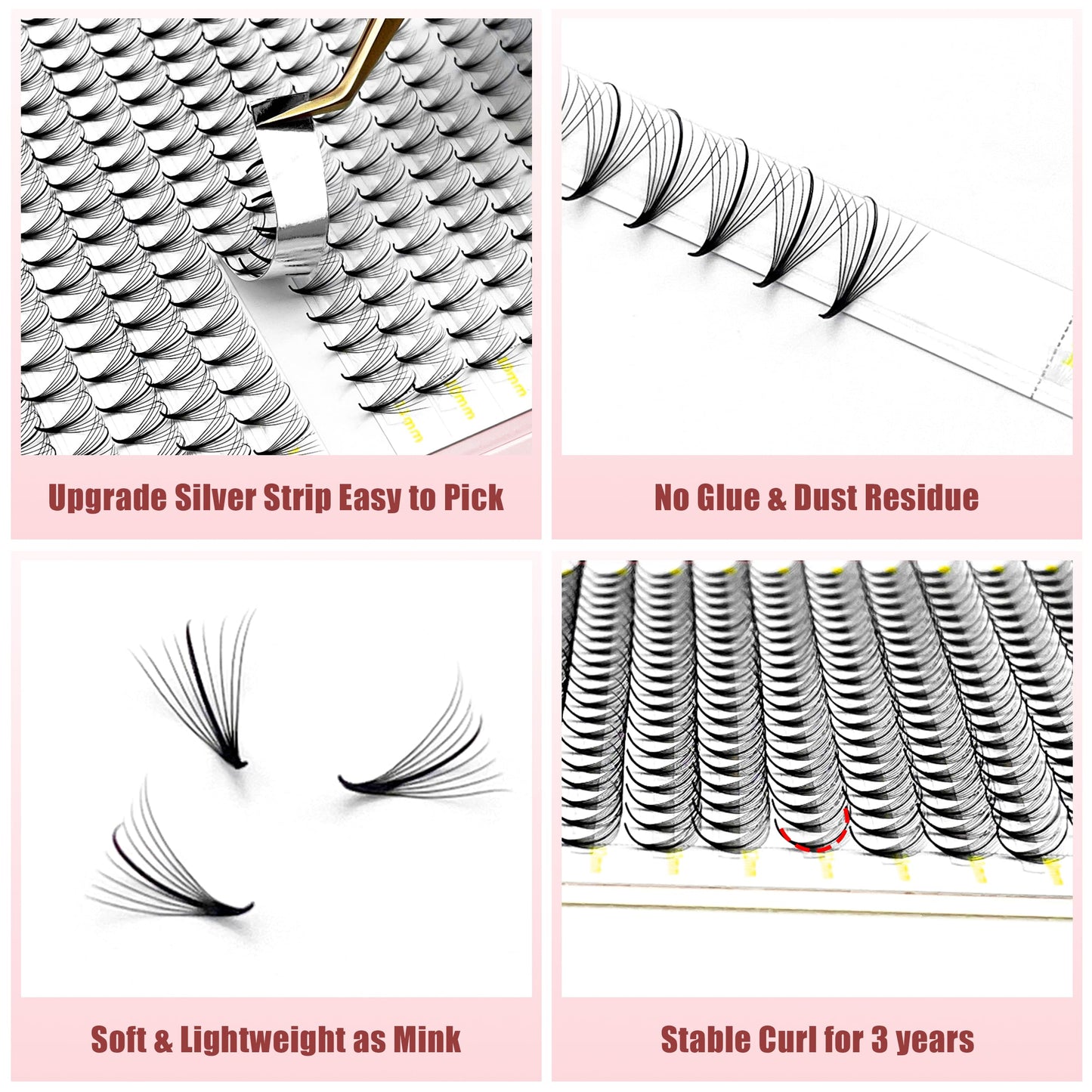 ABONNIE Premade Fans Eyelash Extensions, 400 Fans 9D 8-15mm Mixed Promades Eyelash Fans,0.07 Thickness C Curl Premade Lash Fans, Handmade Premade Fans Volume Lash Extensions(Spikes 9D 0.07-C 8-15mm)