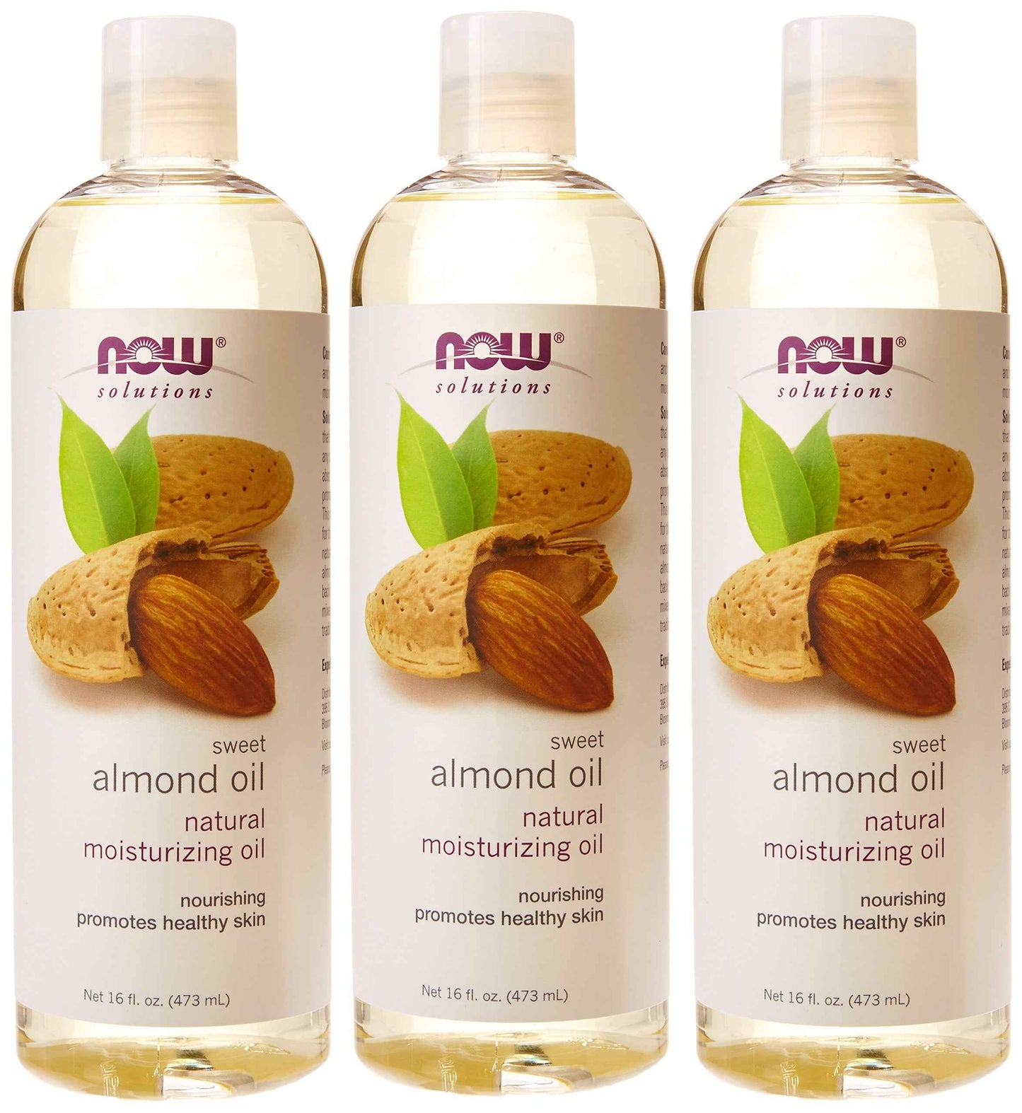Now Foods Almond Oil, 16 Fl Oz (Pack of 3)
