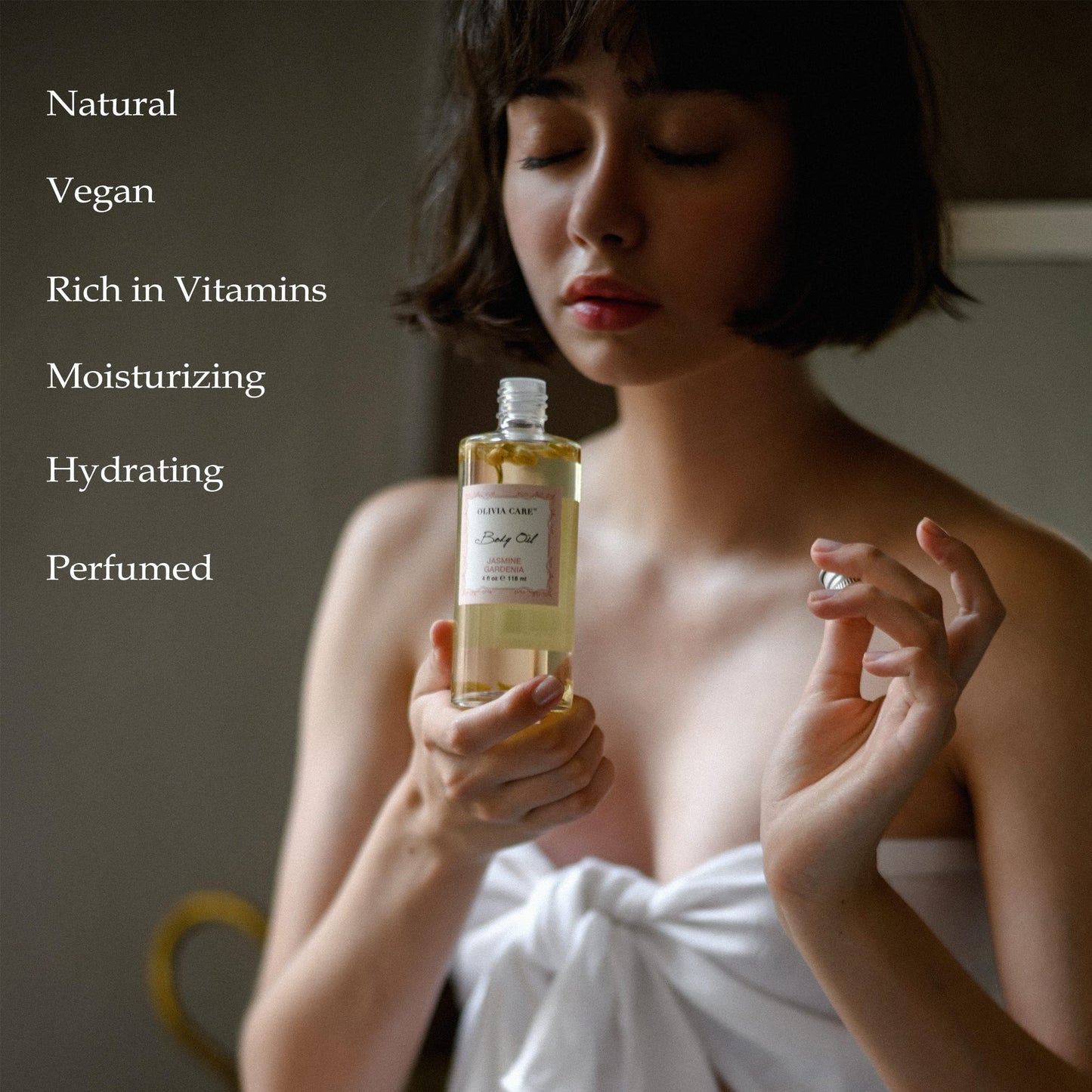 Olivia Care Body Oil Eucalyptus Mint Vegan & Natural | Hydrating & Moisturizing - Infused with VITAMIN E, K & Omega Fatty Acids - Reduce Dry Skin, Anti-Aging Properties (Eucalyptus Mint)