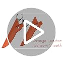 SHIDOW Orange PU Leather Scissor Sheath 2-Pack Snap