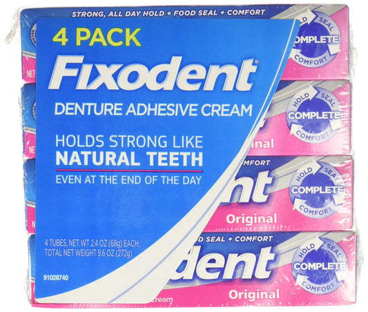 Fixodent 83515968 Denture Adhesive 9.6 oz. 4 Pack