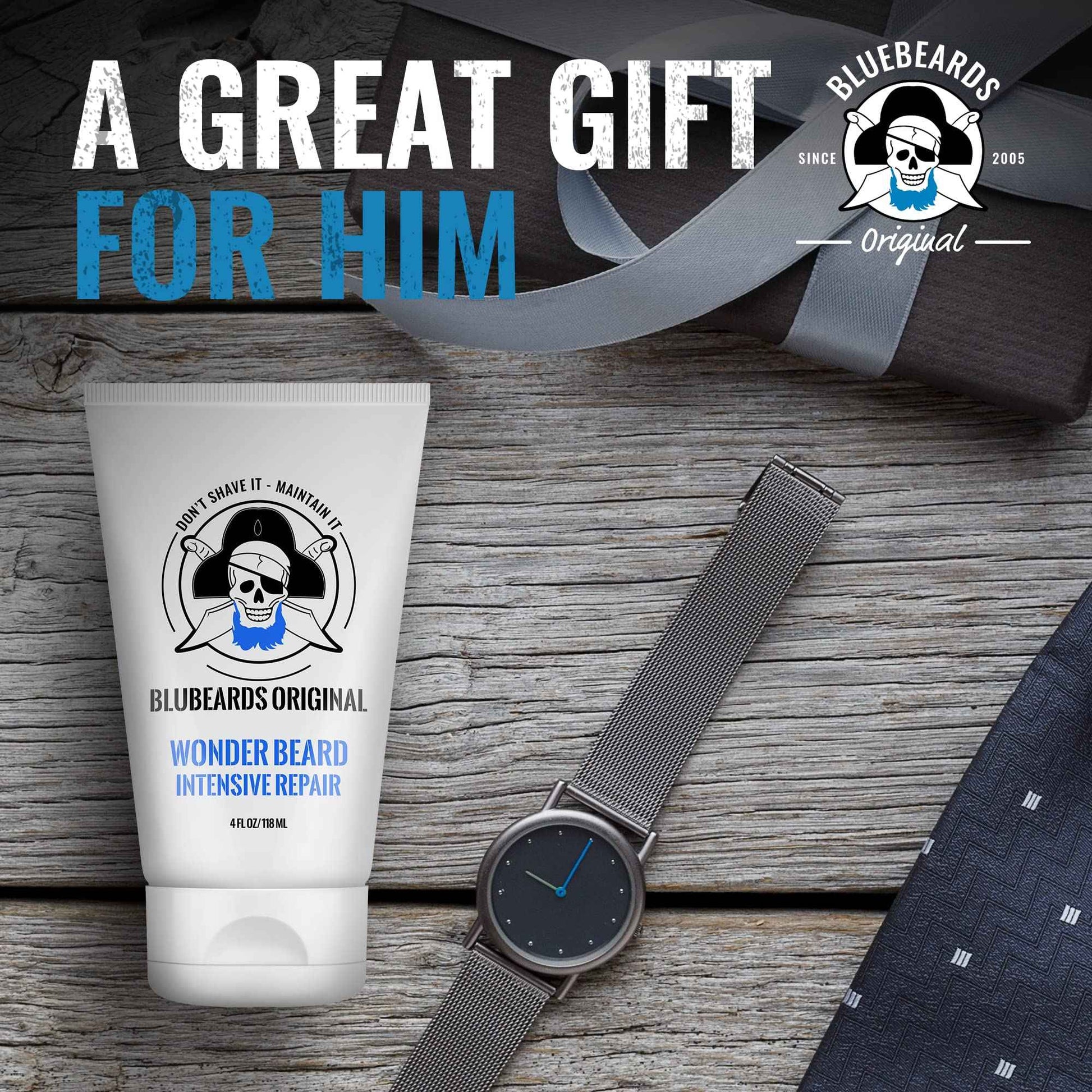 Bluebeards Original Beard Conditioner for Men - 4 oz Wonder Beard Intensive Repair with Meadowfoam Seed Oil & Amino Acids to Deeply Restore, Soften, and Rejuvenate Your Beard and Skin - Made in USA