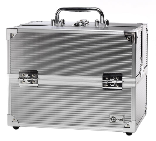 Creative Options Crafters Train Case, Silver 12 x 10 x 8.5