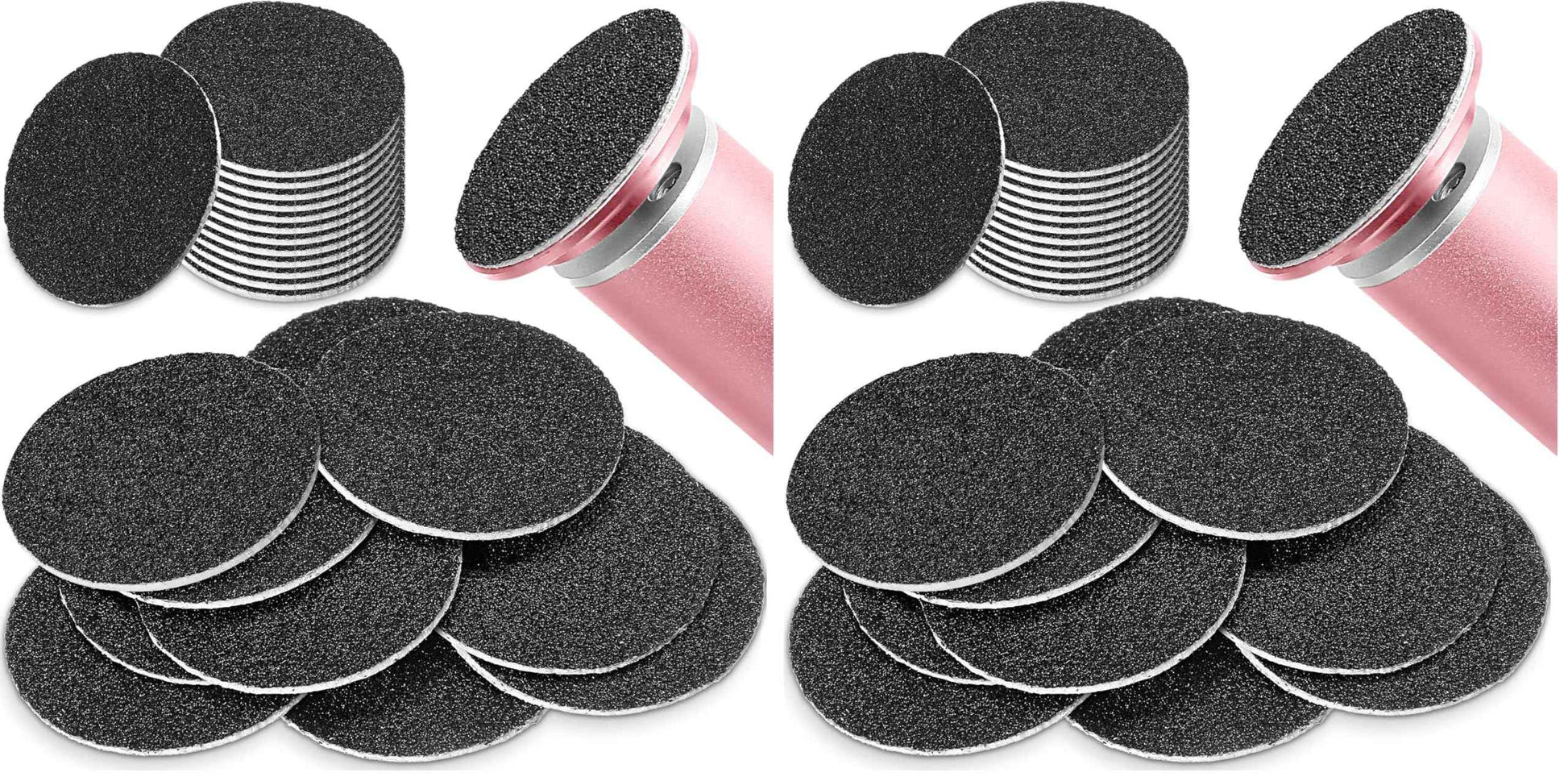 120 Pieces Replacement Sandpaper Discs for Electric Foot File Adjustable Speed Callus Remover Tool Sandpaper Pad Disks Replaceable for Men Women Dead Cracked Hard Skin (Pack of 2)