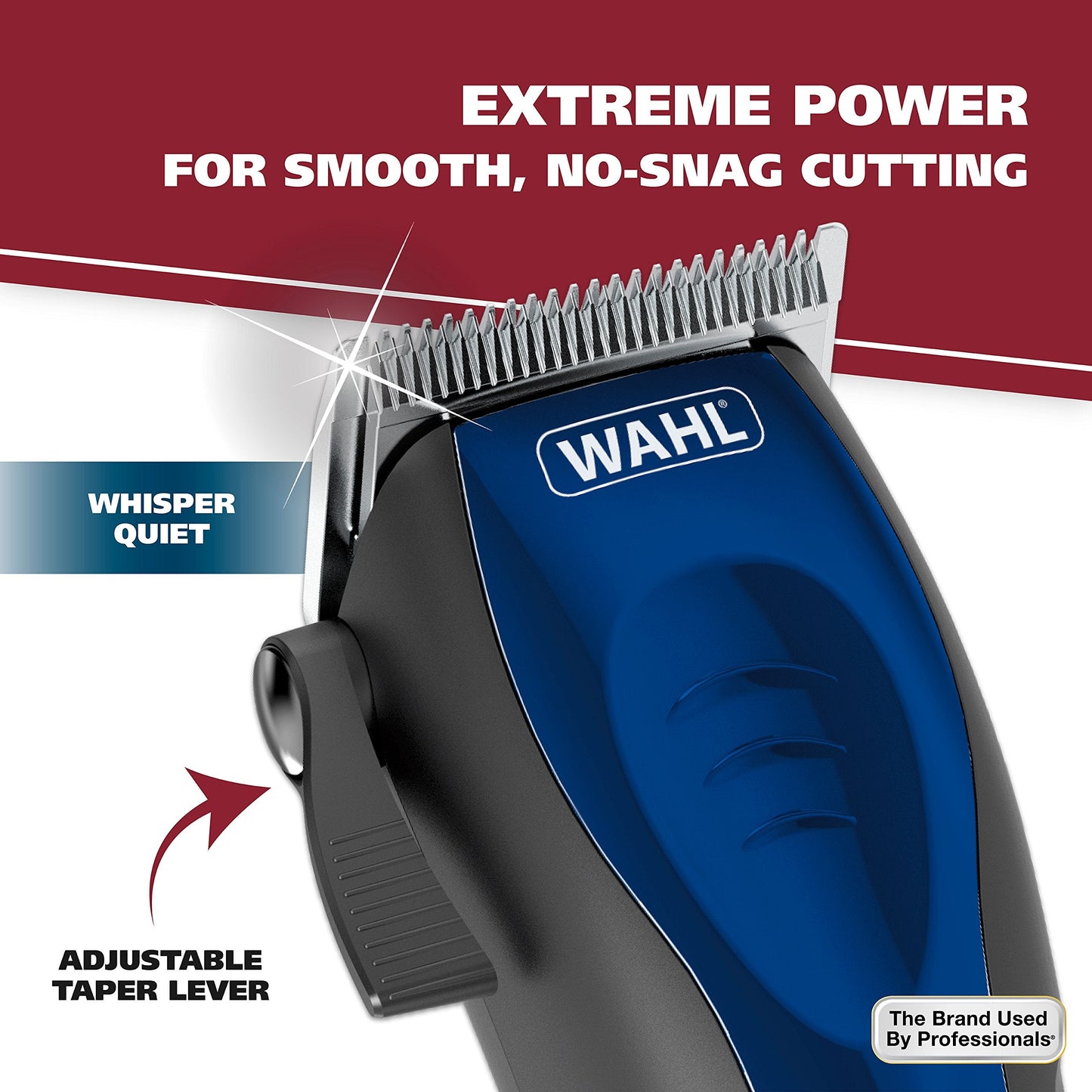 Wahl USA Self Cut Compact Corded Clipper Personal Haircutting Kit with Adjustable Taper Lever, and 12 Hair Clipper Guards for Clipping, Trimming & Personal Grooming – Model 79467