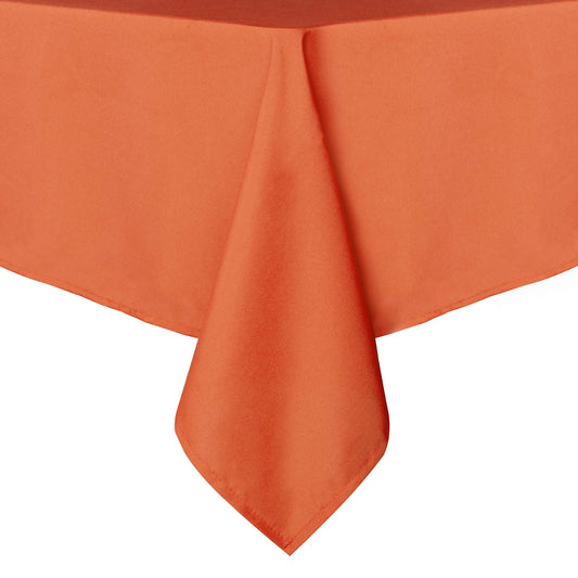 sancua Square Tablecloth - 54 x 54 Inch - Stain and Wrinkle Resistant Washable Polyester Table Cloth, Decorative Fabric Table Cover for Dining Table, Buffet Parties and Camping, Orange