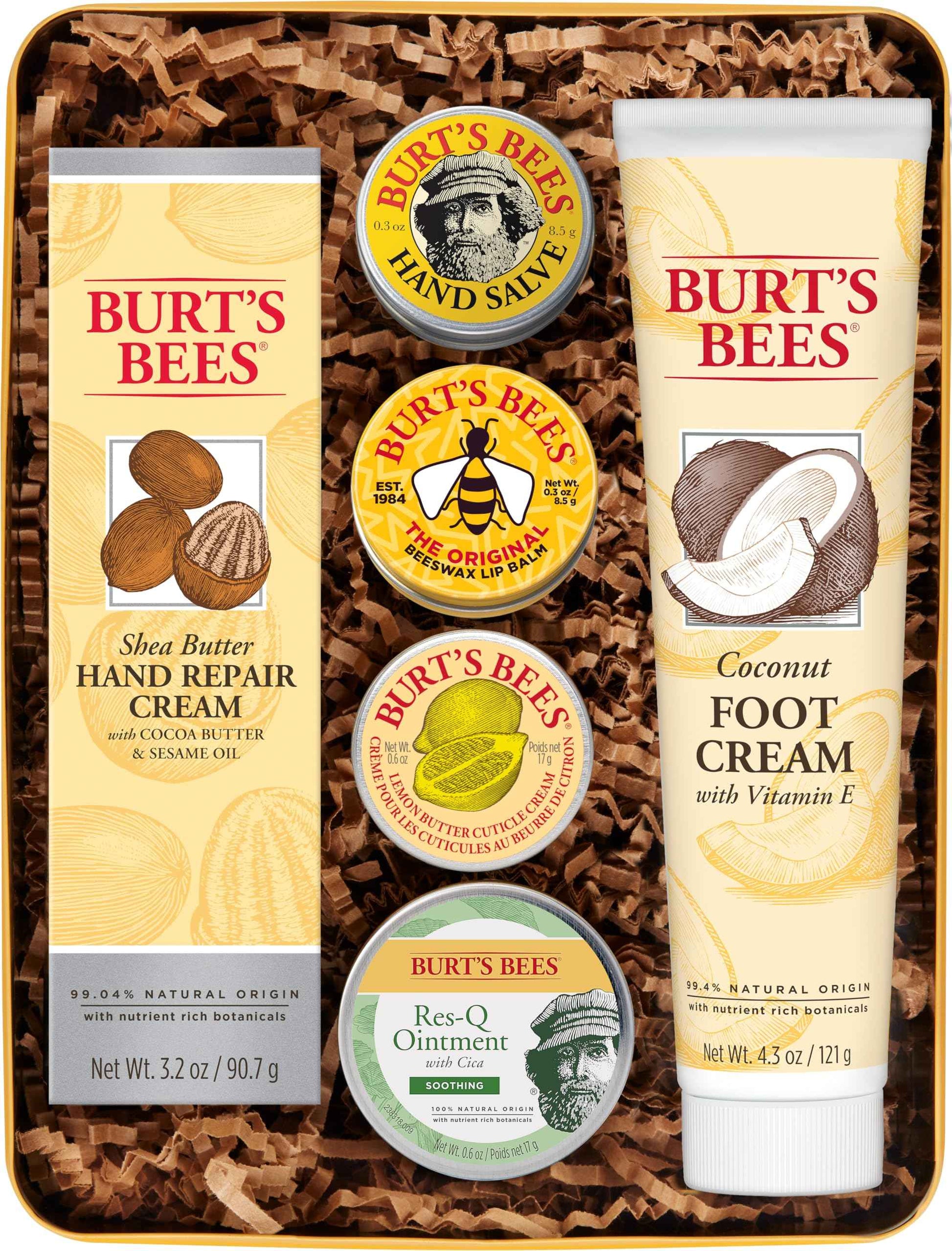 Burt's Bees Mothers Day Gifts for Mom, Classics Set with Lip Balm, 6 Products