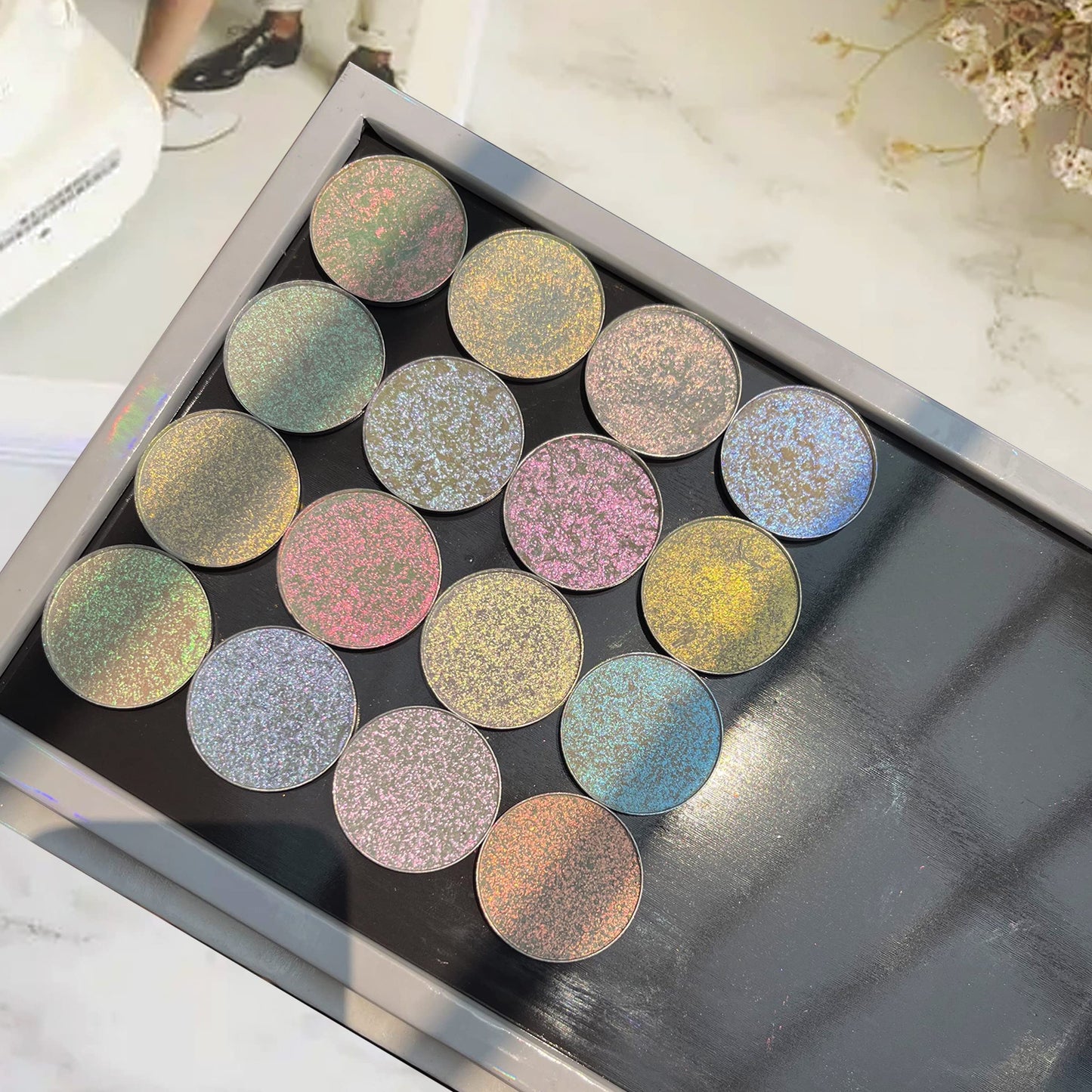 SZDYM MultiChrome Single Eyeshadow,100% Vegan and Cruelty Free,Longer-Lasting handmade chameleon eyeshadow,4 Grams 36mm diameter Pressed Minerals Eyeshadow, Super Smooth and Highly Pigmented. (#10)