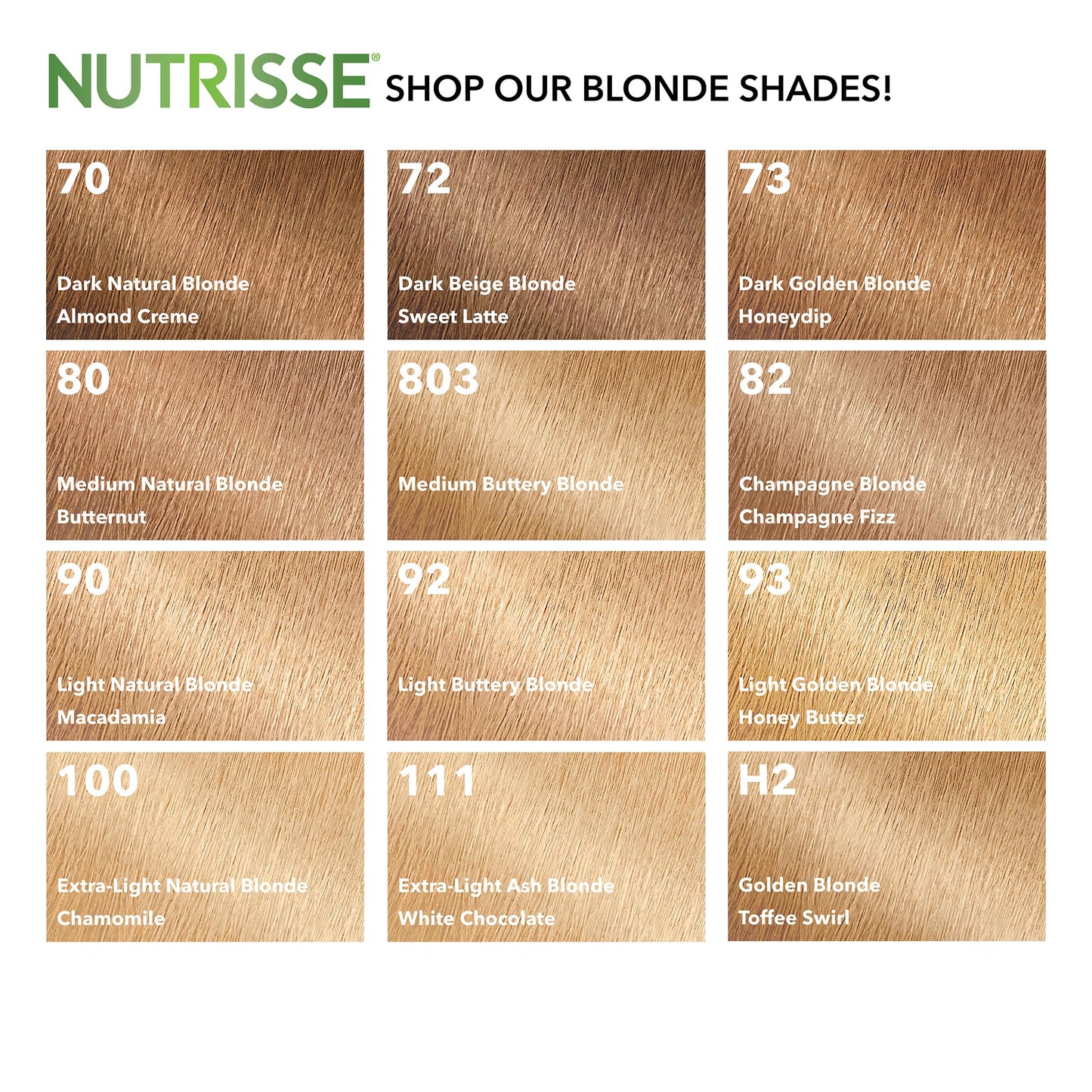 Garnier Hair Color Nutrisse Nourishing Creme, 92 Light Buttery Blonde (Shortbread) Permanent Hair Dye, 2 Count (Packaging May Vary)