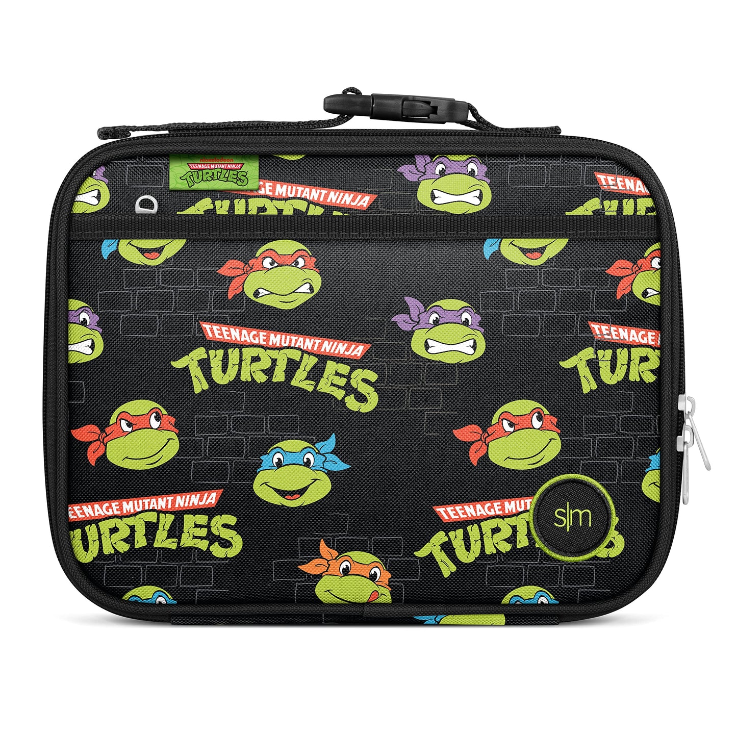 Simple Modern Nickelodeon Viacom Kids Lunch Box for School | Reusable Insulated Lunch Bag for Toddler, Boy | Meal Containers with Exterior & Interior Pockets | Hadley Collection | TMNT Turtles Unite