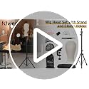 Klvied Wig Stand with 22" Canvas Head & Adjustable Tripod