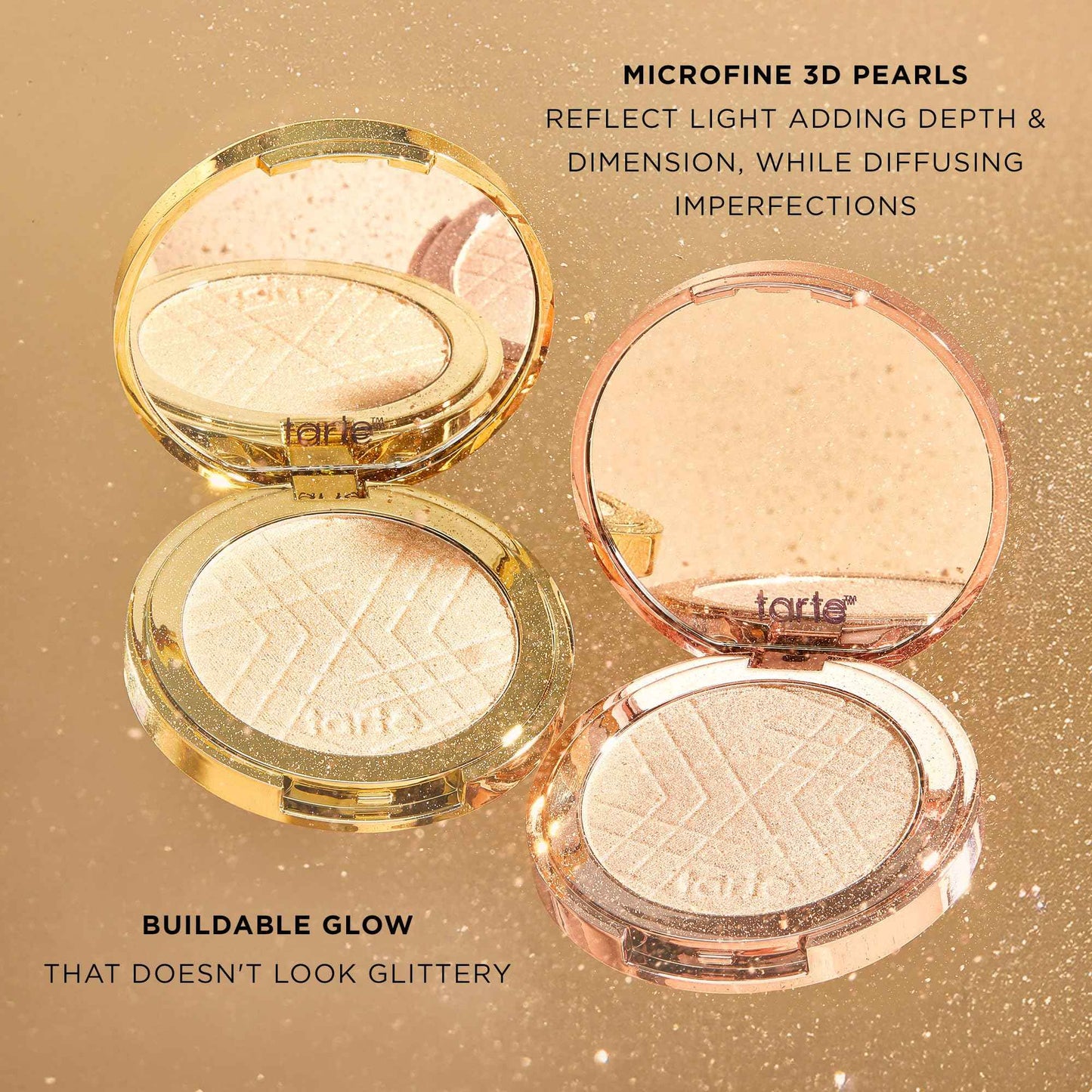 tarte Amazonian clay shimmering light – Pressed Highlighter with Buildable Radiant Glow for a Natural Lightweight Luminous Finish, Vegan & Cruelty Free