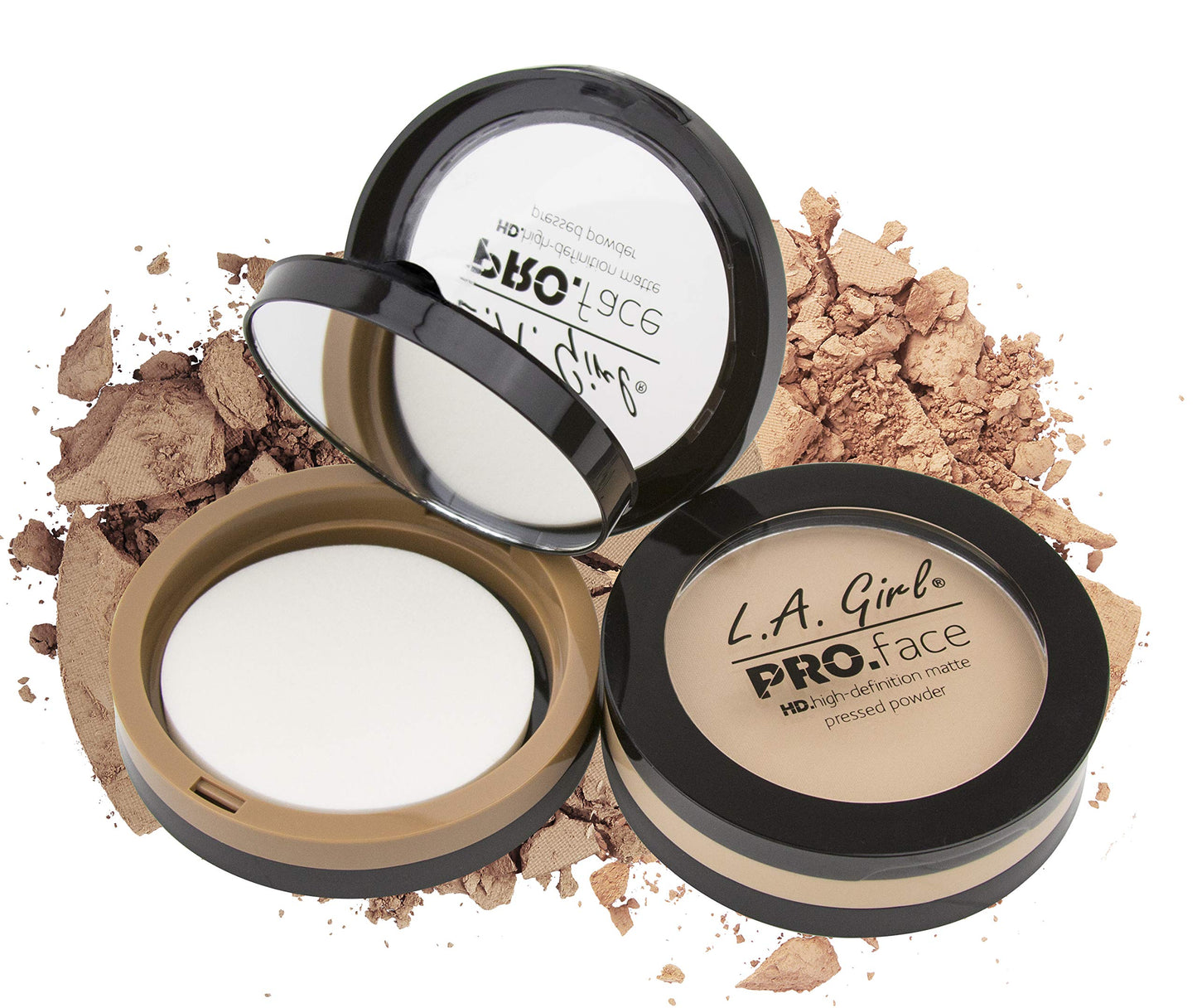 L.A. Girl Pro Face HD Matte Pressed Powder, Classic Ivory, 0.25 Ounce (Pack of 3) (GPP602)