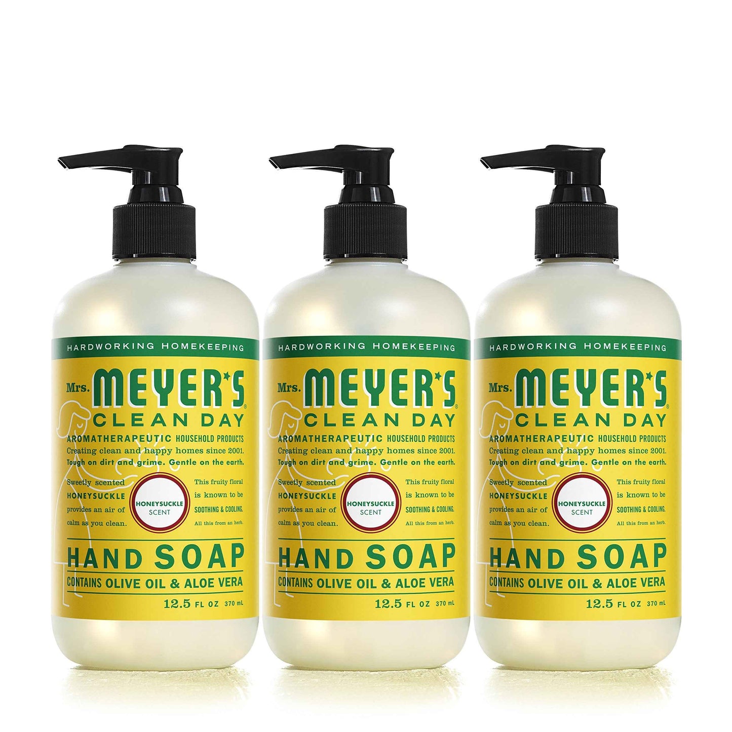 MRS. MEYER'S CLEAN DAY Hand Soap, Made with Essential Oils, Biodegradable Formula & Liquid Hand Soap, Made with Essential Oils, Biodegradable Formula