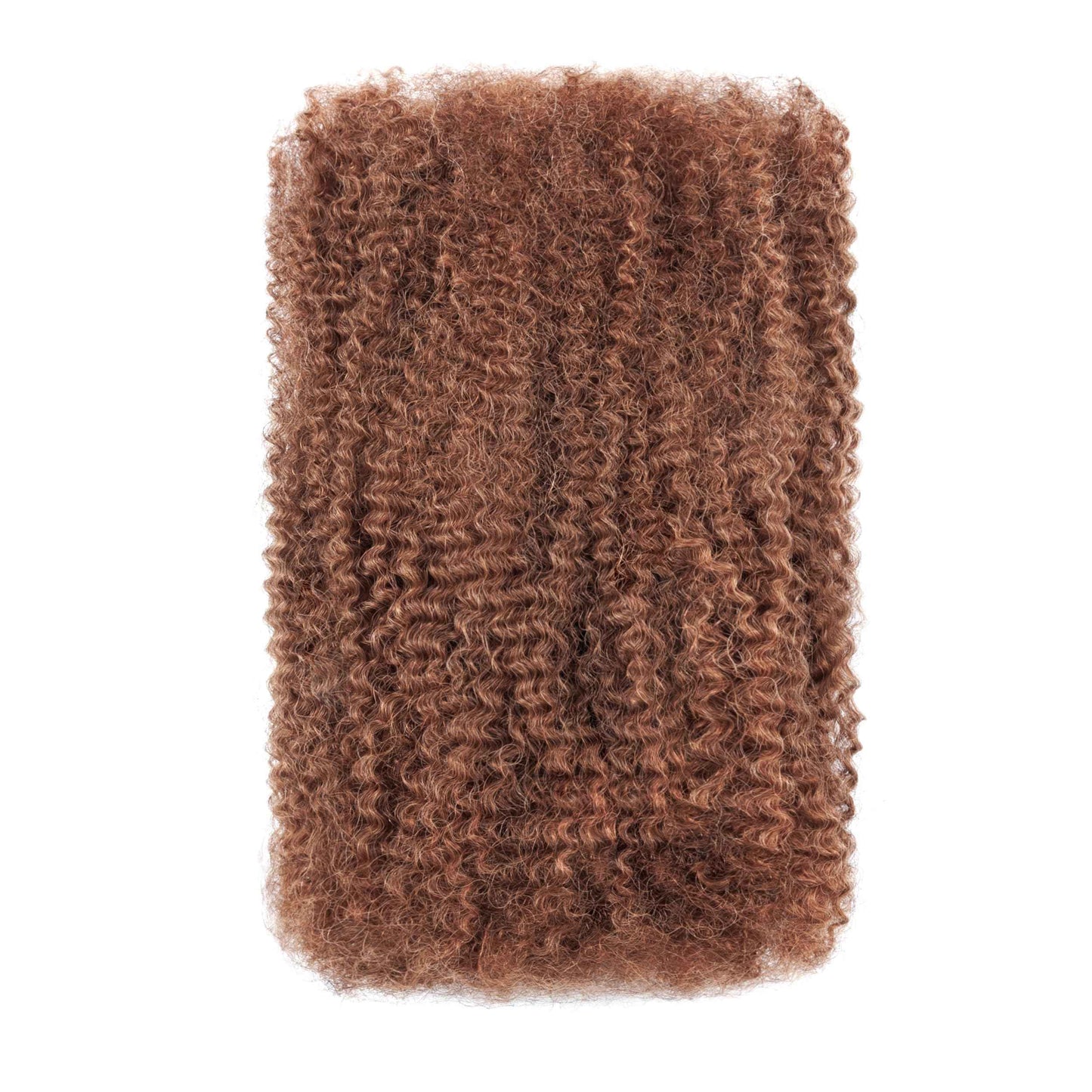 Pre-sretched Afro Kinkys Bulk Human Hair Human Hair for Locs/Twists/Braids/Repair Locs Afro Kinky Curly Bulk Can Bleach And Dye(#30,14inch 50g)