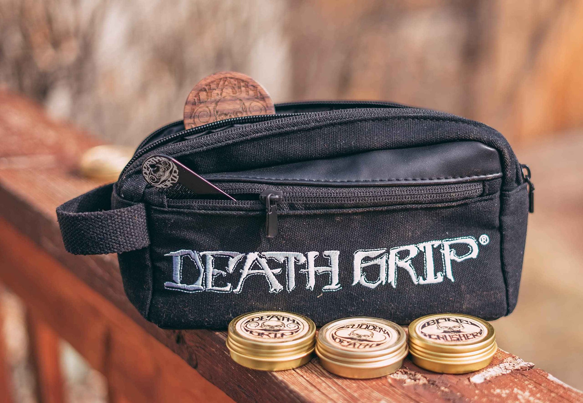 THE VINTAGE GROOMING CO. Toiletry Bag For Men | Canvas Dopp Kit | Death Grip Men's Shaving Kit Bag | Hanging Travel Toiletries Bag