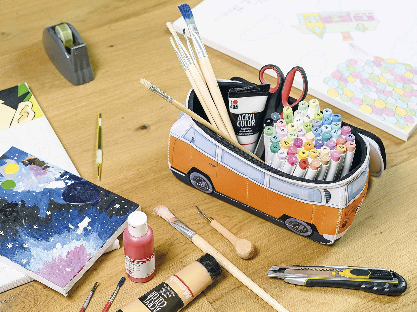 Brisa Neoprene Universal Bag, Orange, Small (23 x 11 x 8 cm)