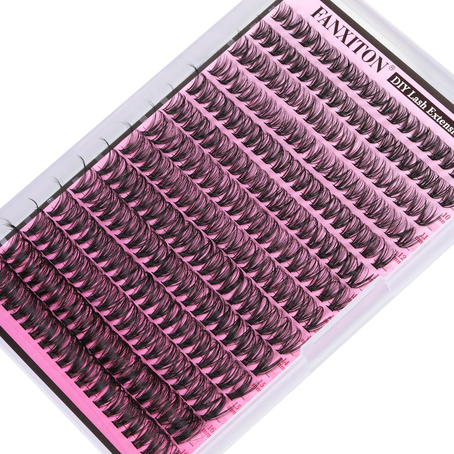 FANXITON Lash Clusters 280 Pcs Wispy Lash Clusters D Curl 8-16 MM Mix Natural Eyelash Clusters 40D Individual Eyelash DIY Lash Extensions at Home(0.07D 40D)