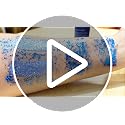 Blue Glitter Stick & Eye Black Stickers Kit - 50 Pcs Waterproof