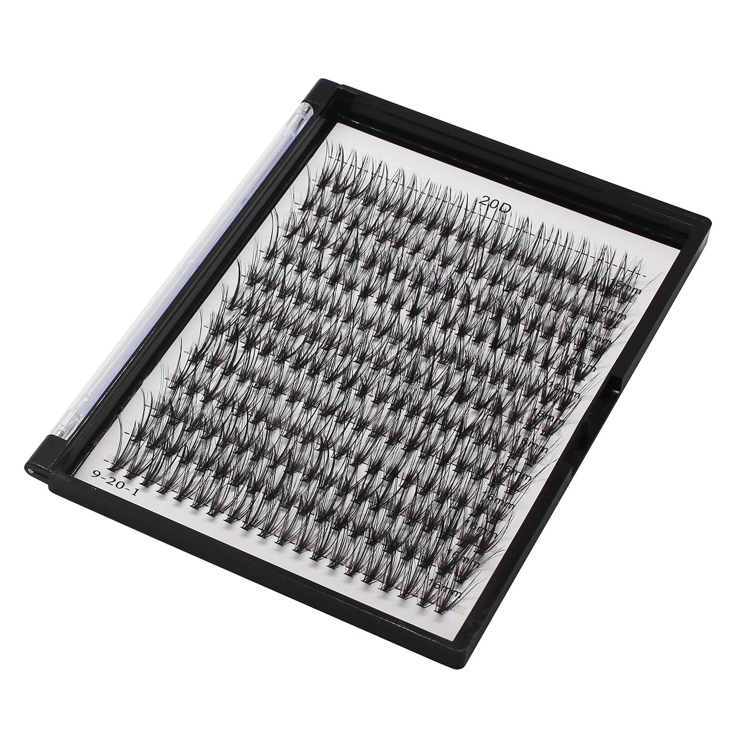 Bodermincer 240pcs 20D D Curl Lashes Clusters Professional Makeup Individual Cluster Eye Lashes (20D-D Curl-16mm)