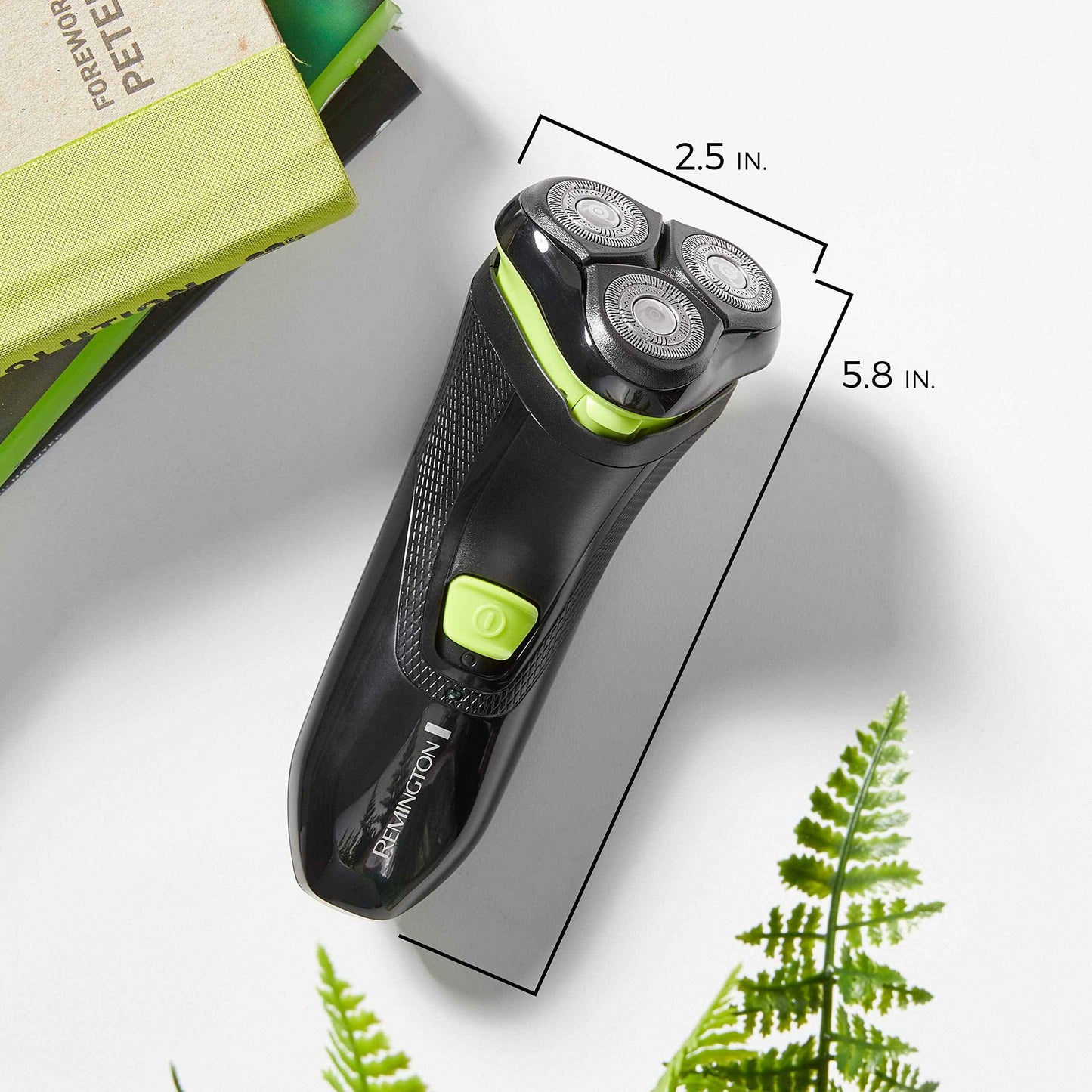 Remington Ultrastyle Rechargeable Rotary Shaver, Pr1320, Black/Neon Green