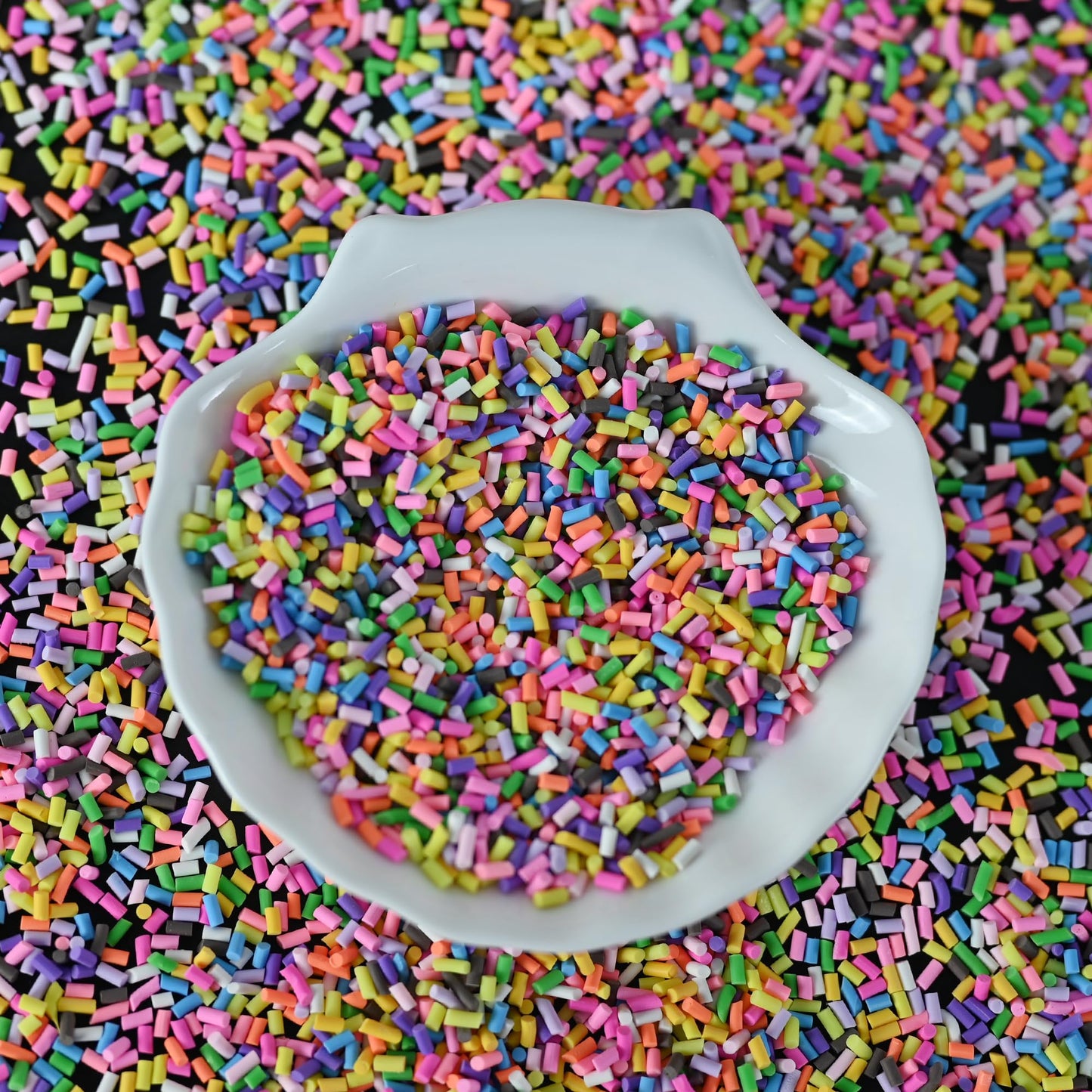 LIKETURE Fake Sprinkles 110g Polymer Clay Sprinkles Fake Candy Sprinkles Faux Sprinkles for Resin Slime Craft Plastic Sprinkles for Nail Art Phone Case DIY Shaker Card Filler (Fake Sprinkles1-110G)