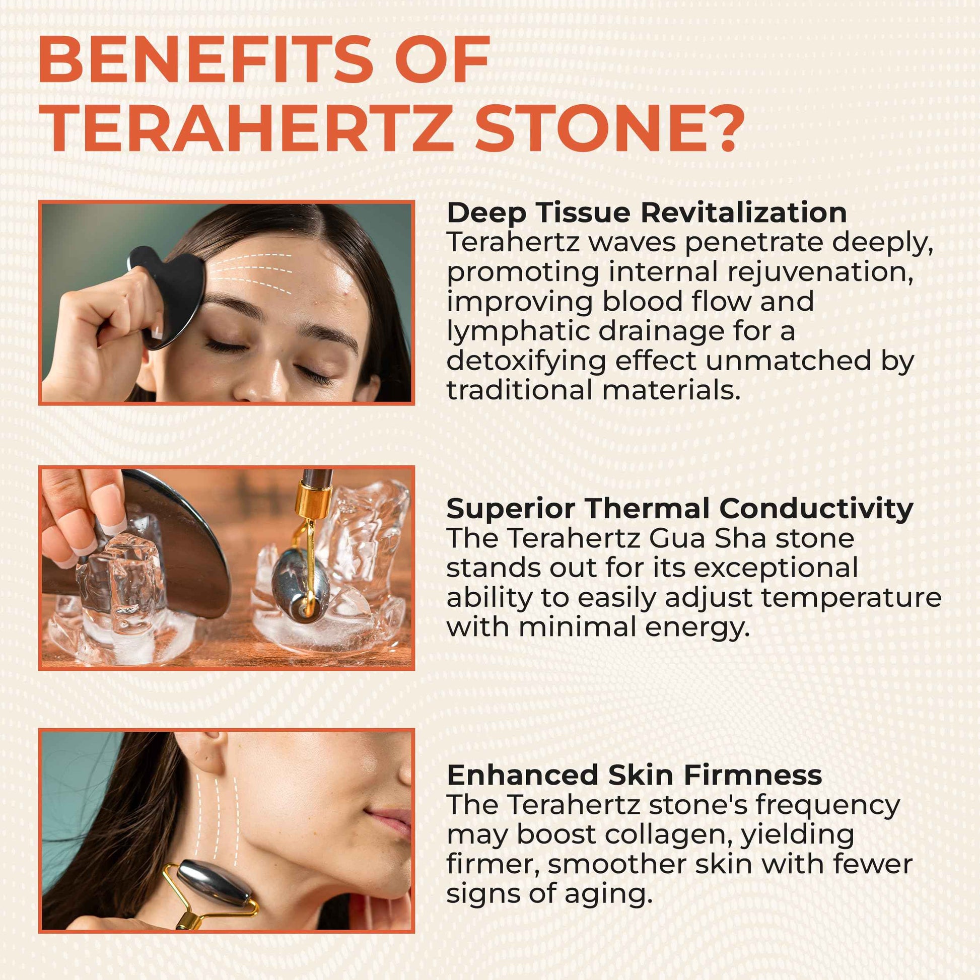 TeraRX® Terahertz Gua Sha & Facial Roller Set – 100% Authentic Terahertz Stone Face Roller to Reduce Puffiness, Improve Wrinkle Lines & Relieve Facial Tension – Perfect for Eye Massage and Relaxation