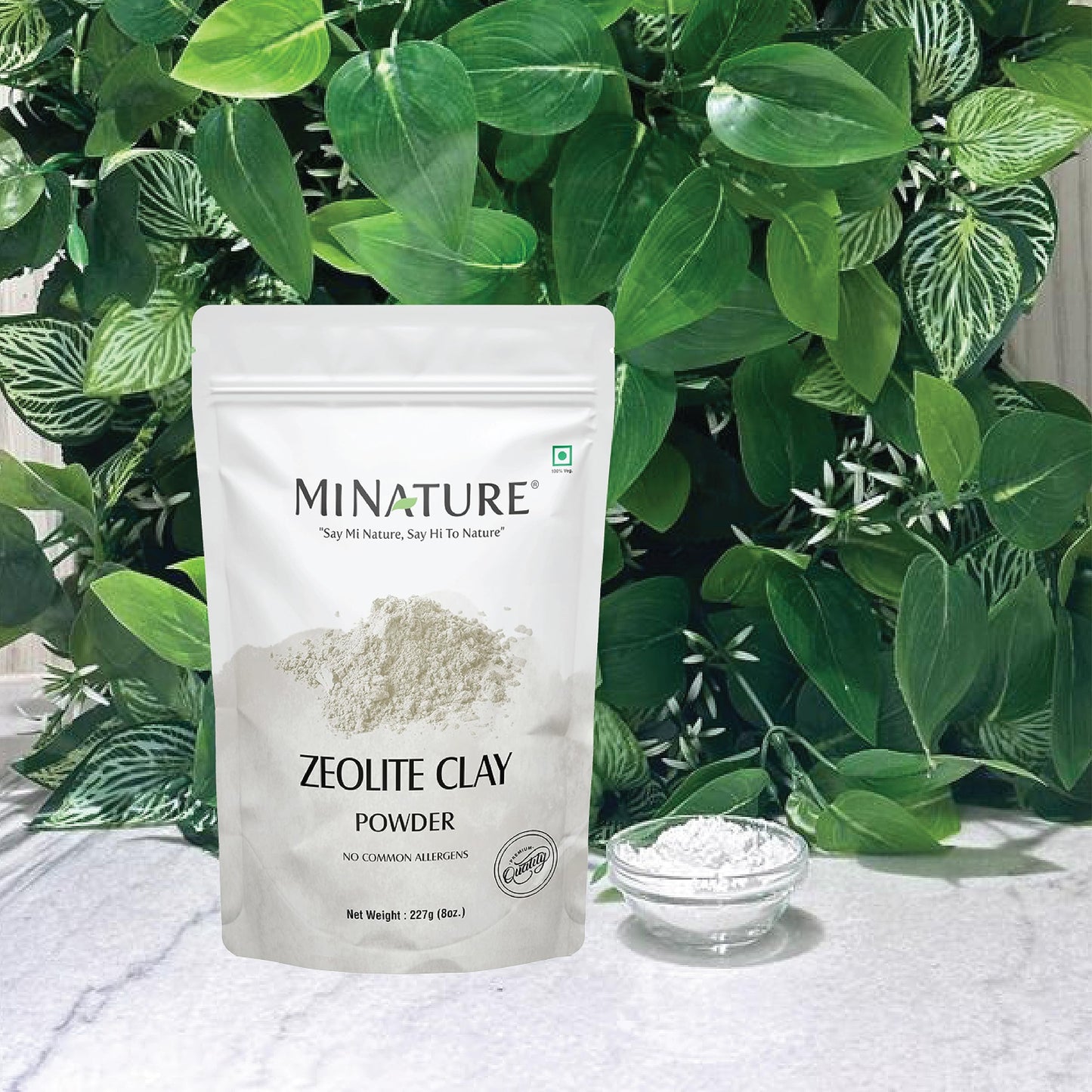 Zeolite Clay powder by mi nature | Zeolite clay | 227g(8 oz) | Absorbs excess oil | Skincare face masks, face scrubs, and body cleansers |Repair Damaged Hair | Vegan | 100% Natural