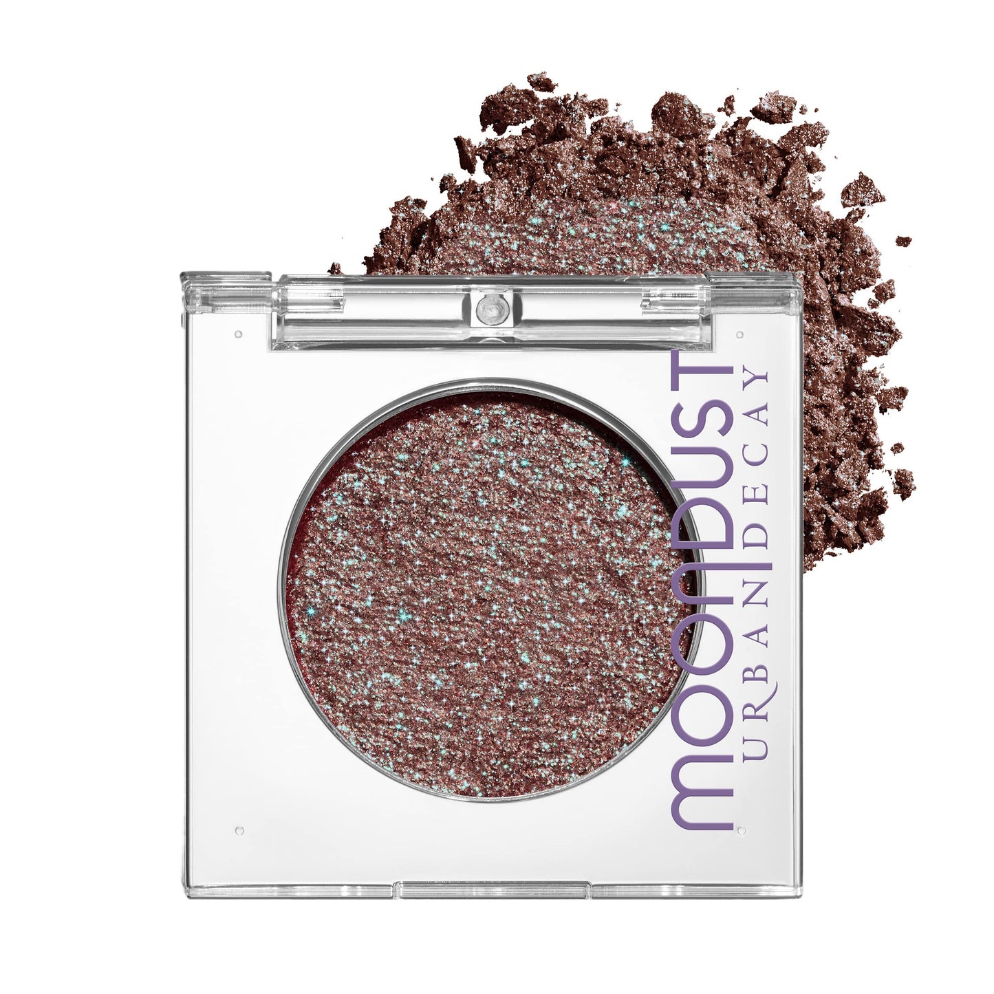 URBAN DECAY 24/7 Moondust Glitter Eyeshadow Single (Solstice - Red with Green Sparkle), Buildable Sparkly Eye Glitter, Long-lasting Shimmer Finish, Reflective Eye Shadow Topper - 0.06 oz