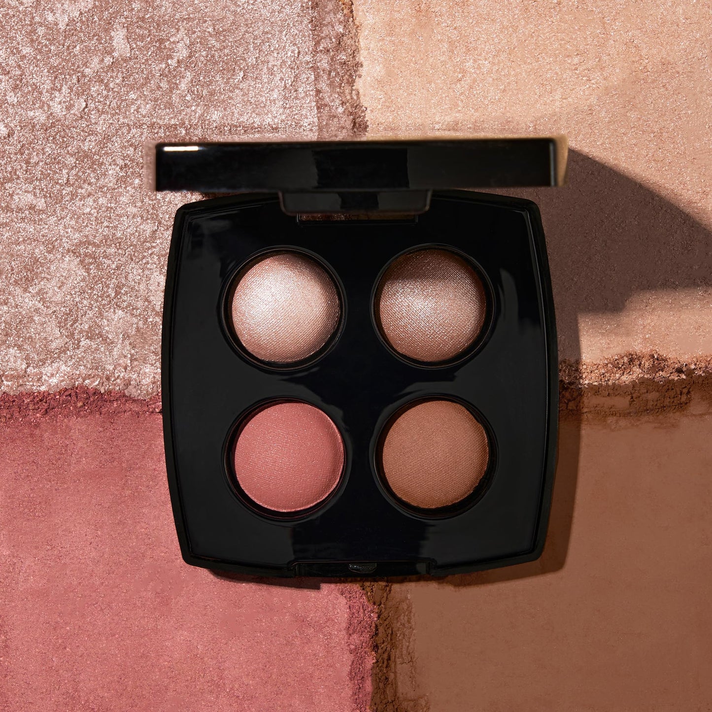 LAURA GELLER NEW YORK Baked Balance-n-Brighten Powder Foundation, Porcelain + Baked Eyeshadow Quad, Pink Buttercream