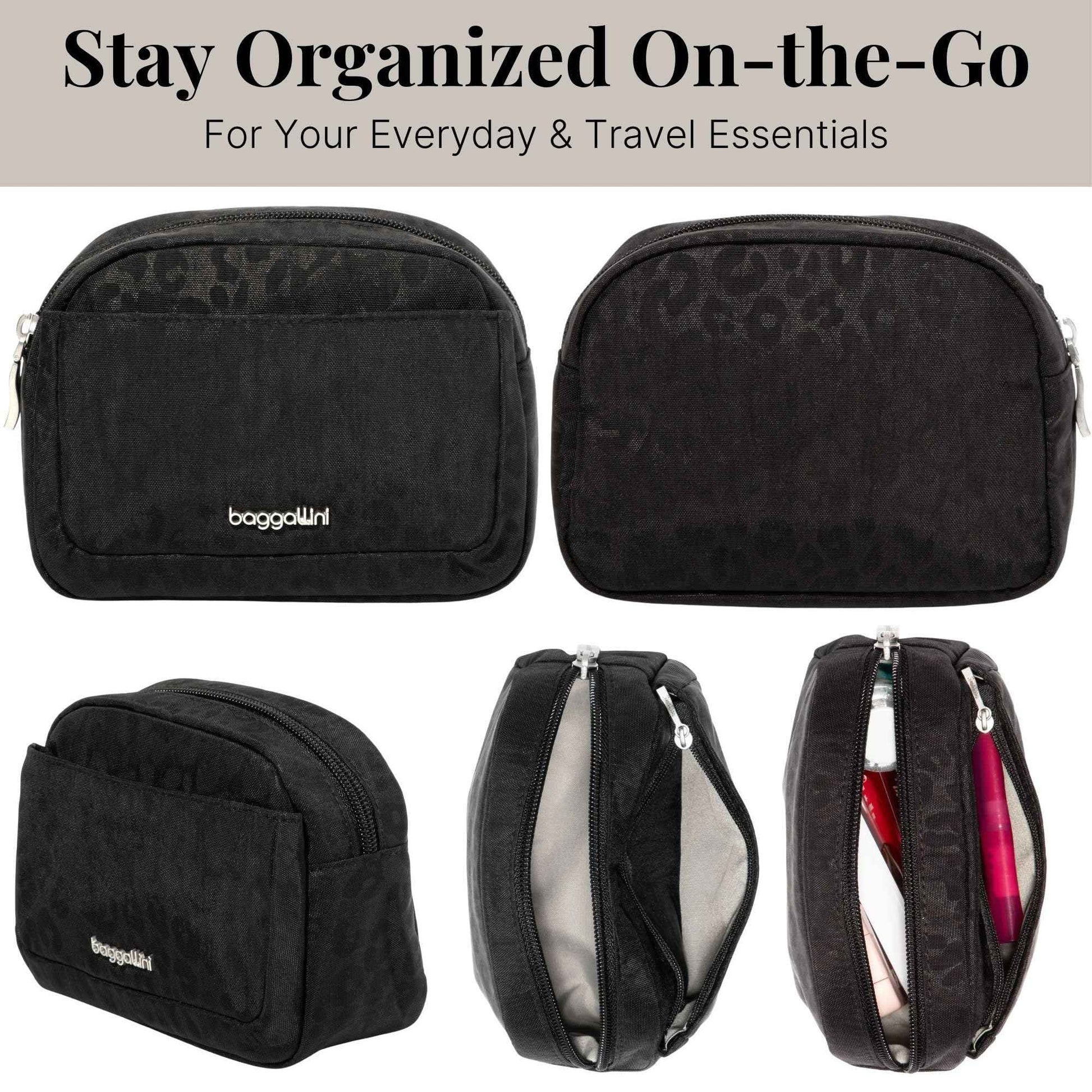 Baggallini Small Cosmetic Pocket - Lightweight 6x4 Inch Makeup Bag - Travel Essentials Makeup Organizer