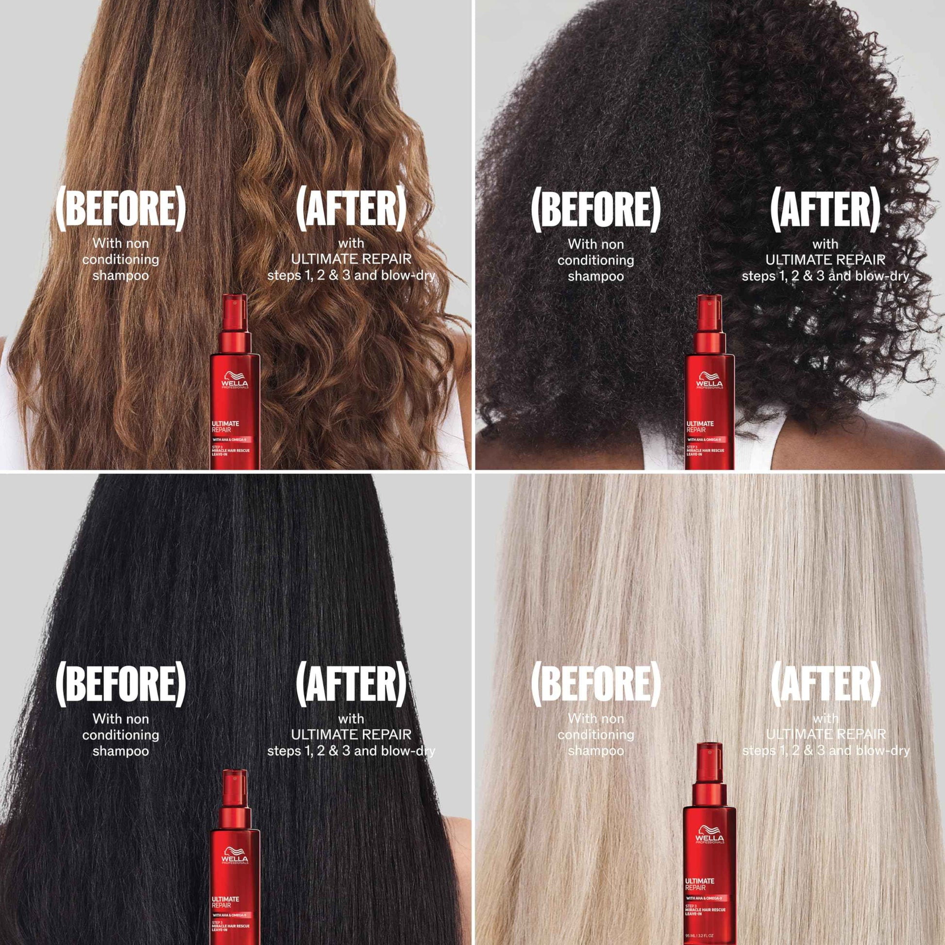 Wella Professionals ULTIMATE REPAIR 5-in-1 Protective Leave-In Treatment for Damaged Hair | Repairs, Smoothens Frizz, UV & Heat Protectant | For All Hair Types | 3.2 Fl Oz