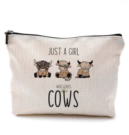 QGFM Western Cow Makeup Bag, Gifts for Women Who Love Cows, Cosmetic Bags With Zipper