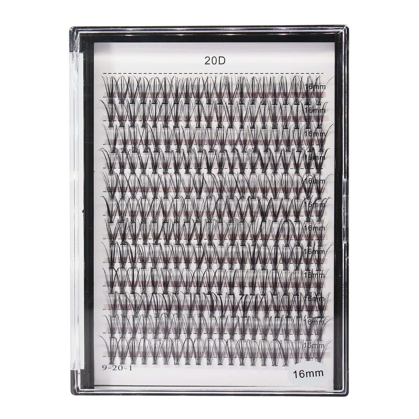 Bodermincer 240pcs 20D D Curl Lashes Clusters Professional Makeup Individual Cluster Eye Lashes (20D-D Curl-16mm)