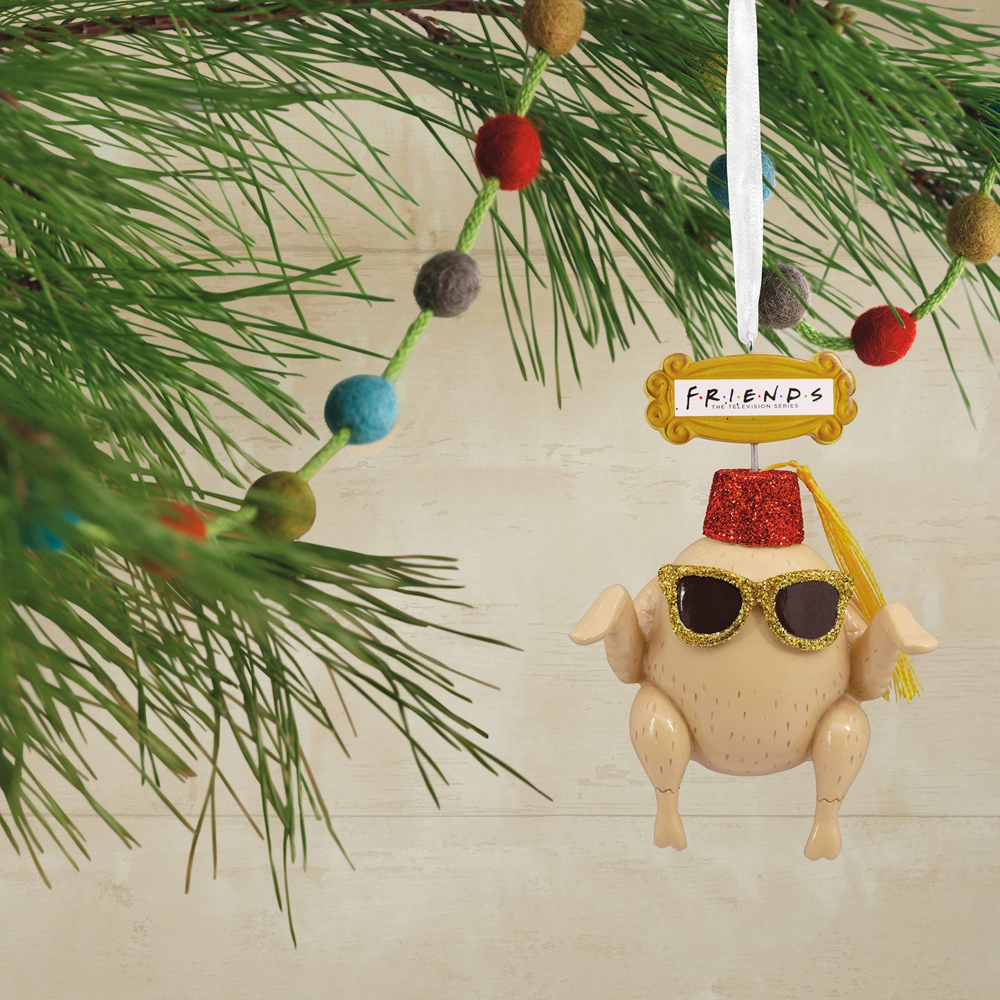 Hallmark Friends Turkey in Fez and Sunglasses Christmas Ornament, Resin