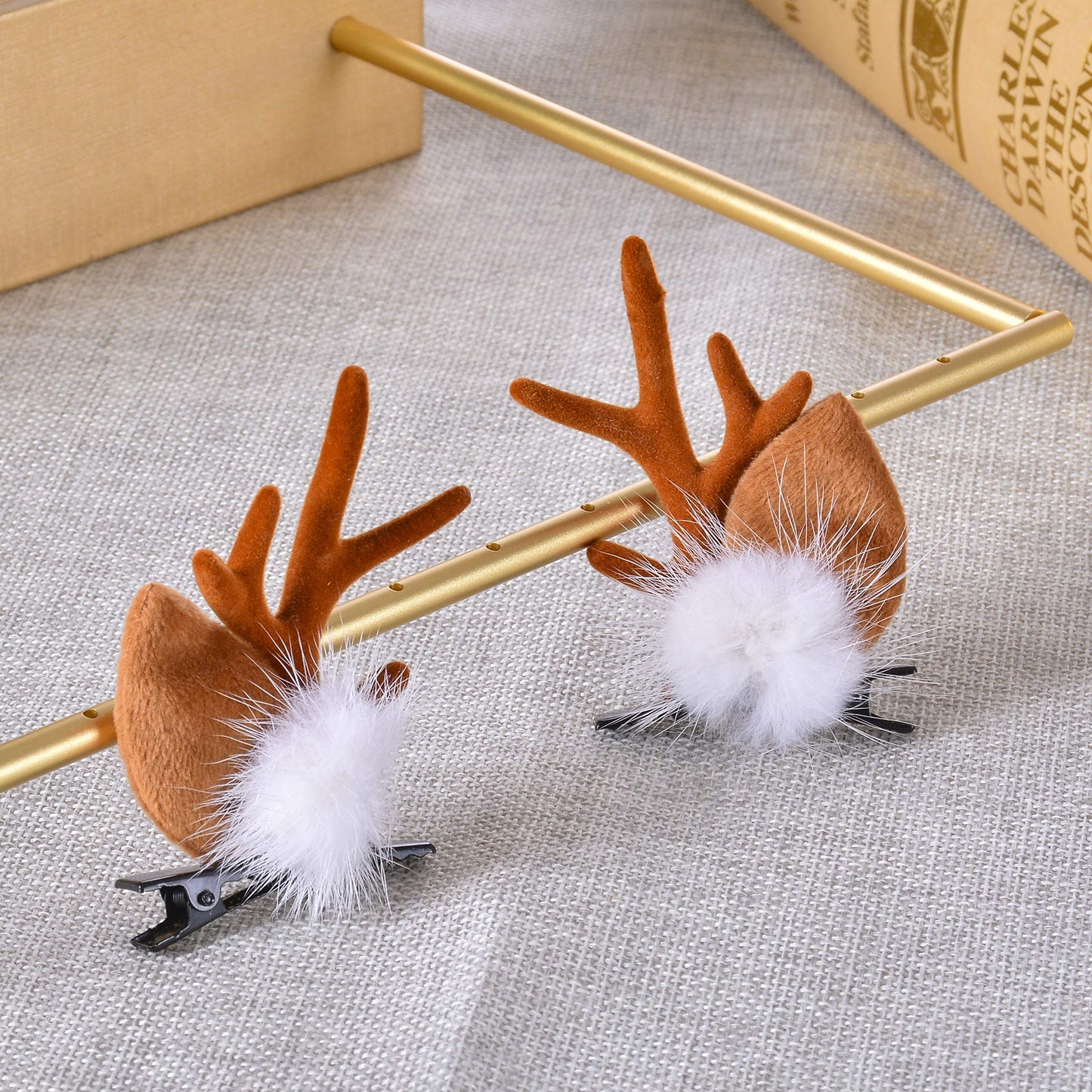 ywduoying Christmas Reindeer Antlers Headband Hair Clips Hair Hoop Girl Beauty Headdress Reindeer Antler Headband Cute Deer Headband Hair Accessory Hair 10