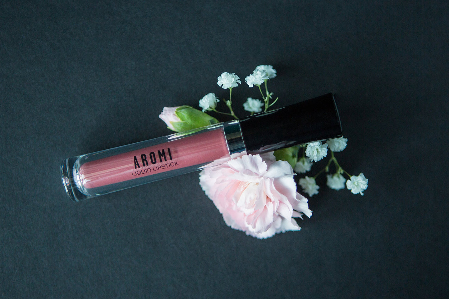 Aromi Rosy Chestnut Matte Liquid Lipstick | Warm, Earthy Rose Lip Color, Vegan, Cruelty-free, Smudge Proof + Long-Lasting Lipstick (Stella Rosae)