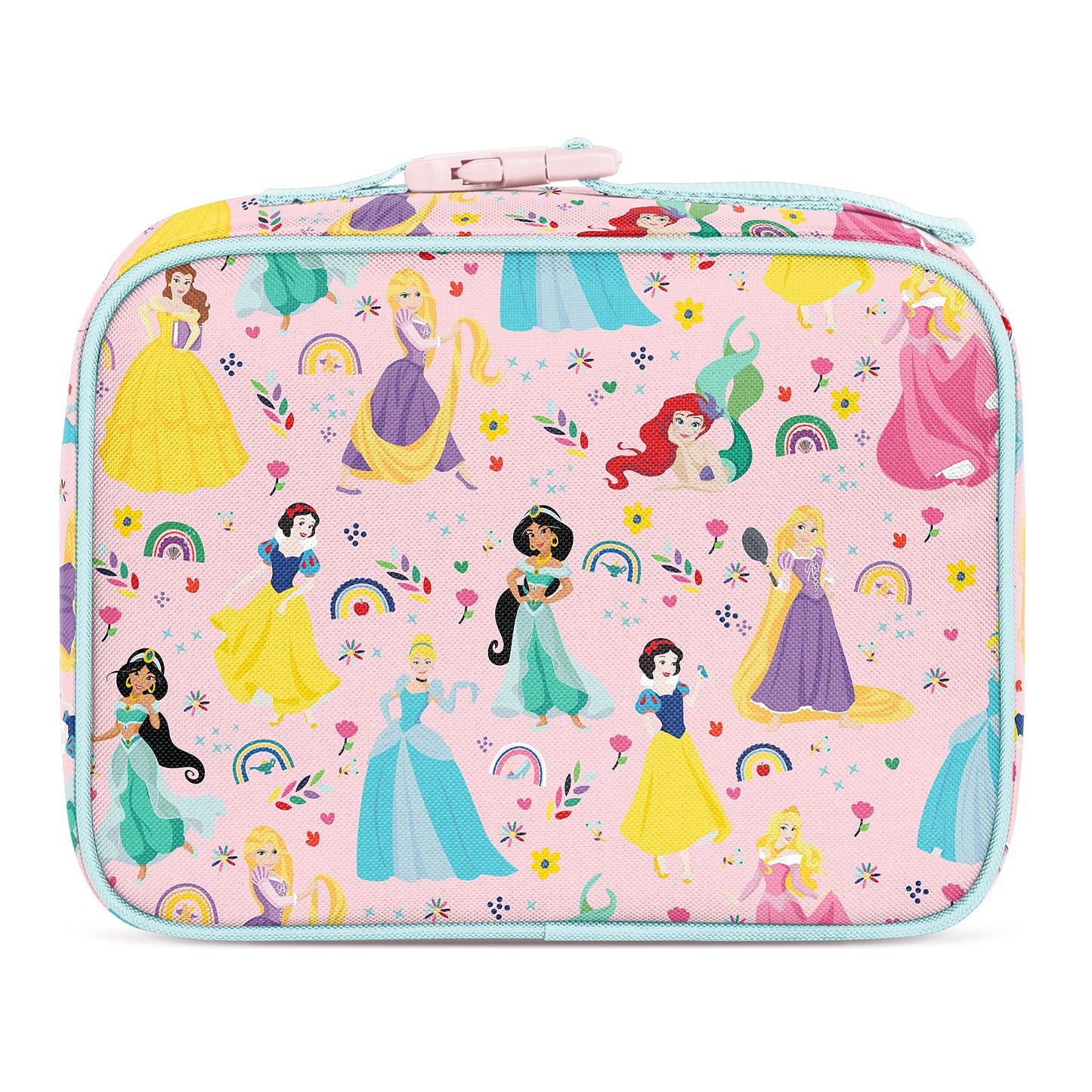 Simple Modern Disney Kids Lunch Box for School | Reusable Insulated Lunch Bag for Toddler, Girl, and Boy | Meal Containers with Exterior & Interior Pockets | Hadley Collection | Princess Rainbows