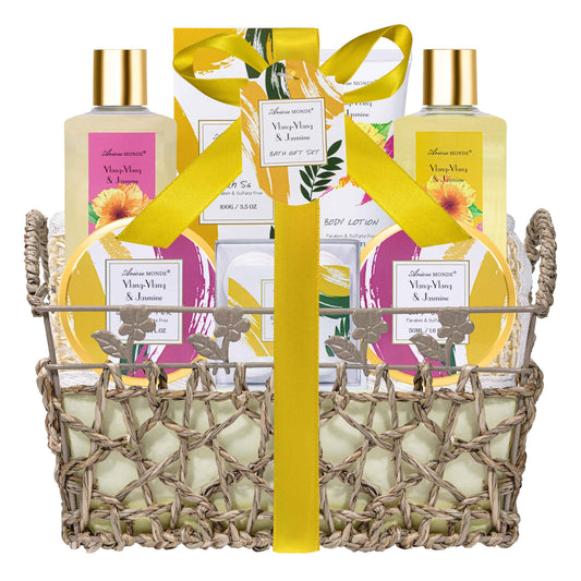 Gift Set for Women, Bath Sets for Women Gift, 9Pcs Relaxing Spa Gift Basket for Women Includes Bubble Bath, Shower Gel, Body Lotion, Birthday Spa Gifts, Mothers Day Gifts for Mom