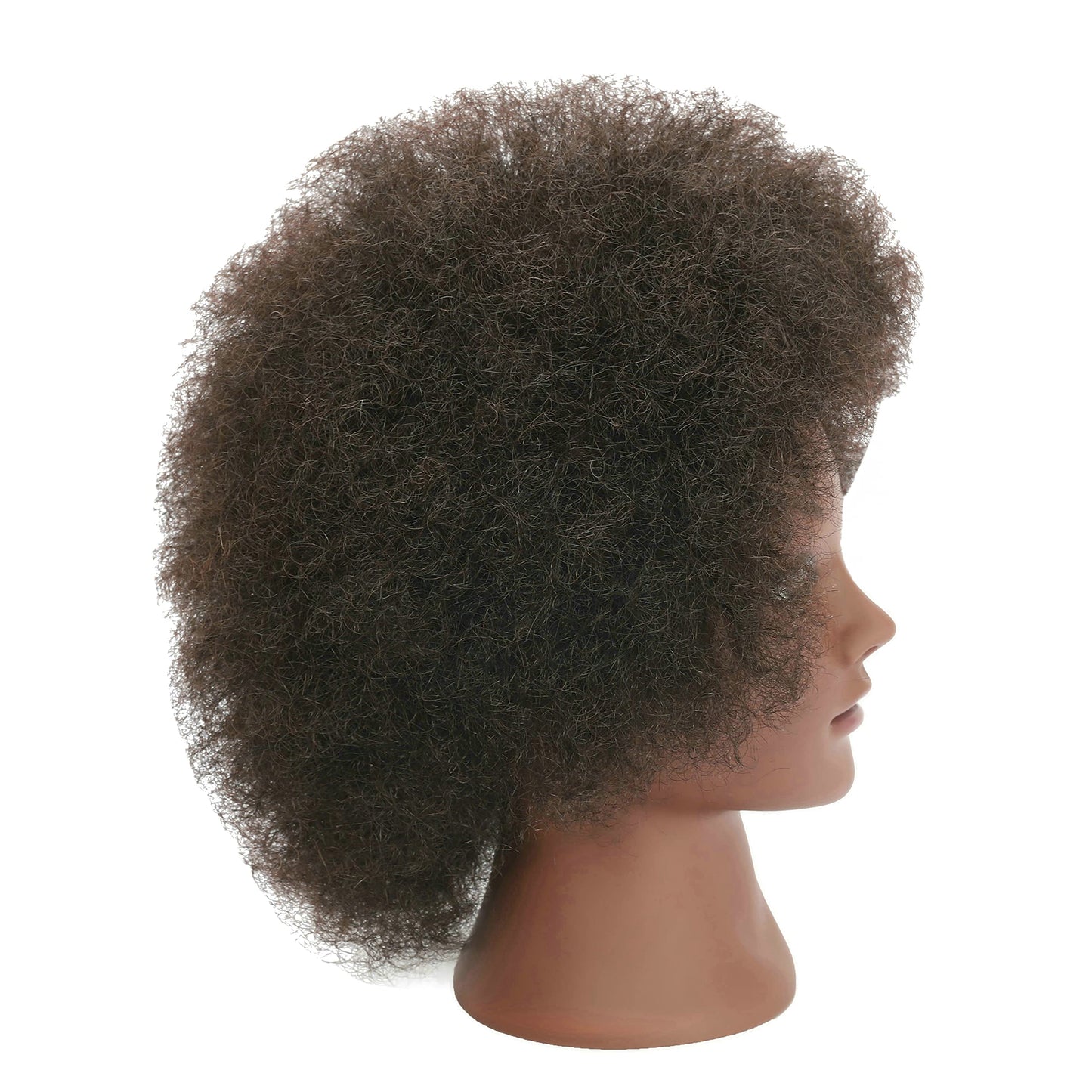 LOHXINHAIR Kinky Curly Real 100% Human Hair Mannequin Head Manikin Cosmetology Doll Training Head with Stand for Hairdresser Practice Braiding Styling Bleaching Dyeing Cutting Updos