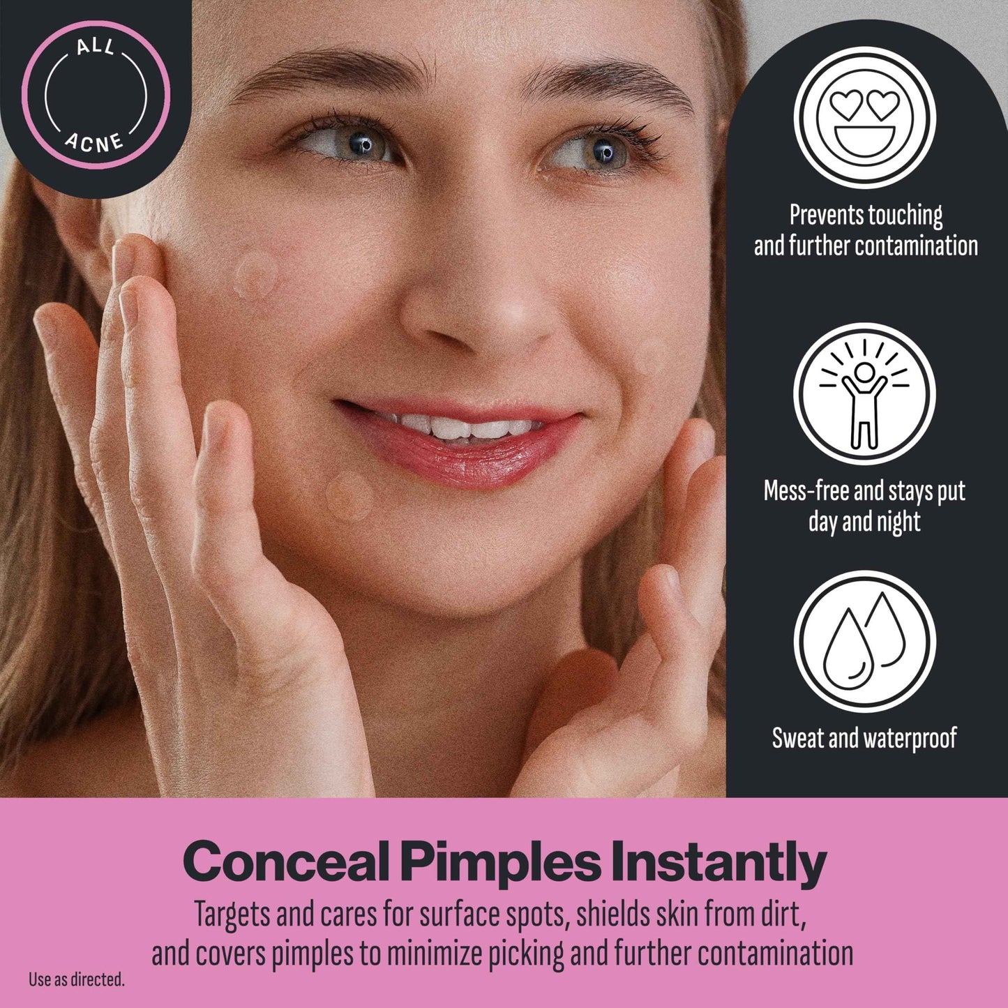 Oxy 8 IN 1 Pimple Acne Patches, Invisible, Sweat & Waterproof Hydrocolloid Zit Covers Protect & Shrink Pimples, Fast On Face & Body, 26 Count in 3 Sizes, Tweezers Included (3x26ct)