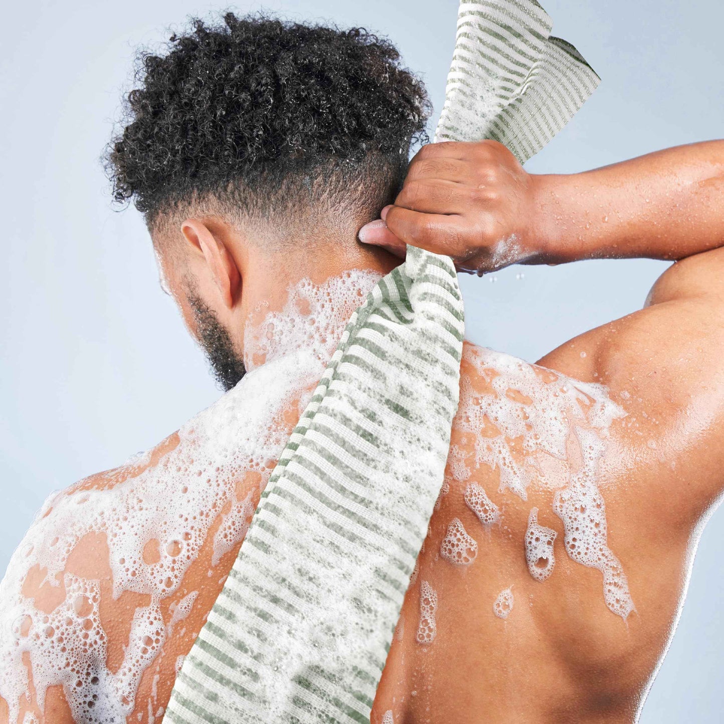 myHomeBody Extra Long Exfoliating Washcloth, Exfoliating Body Scrubber, Shower Towel, Long Bath Cloth, Japanese Washcloth, Set of 2