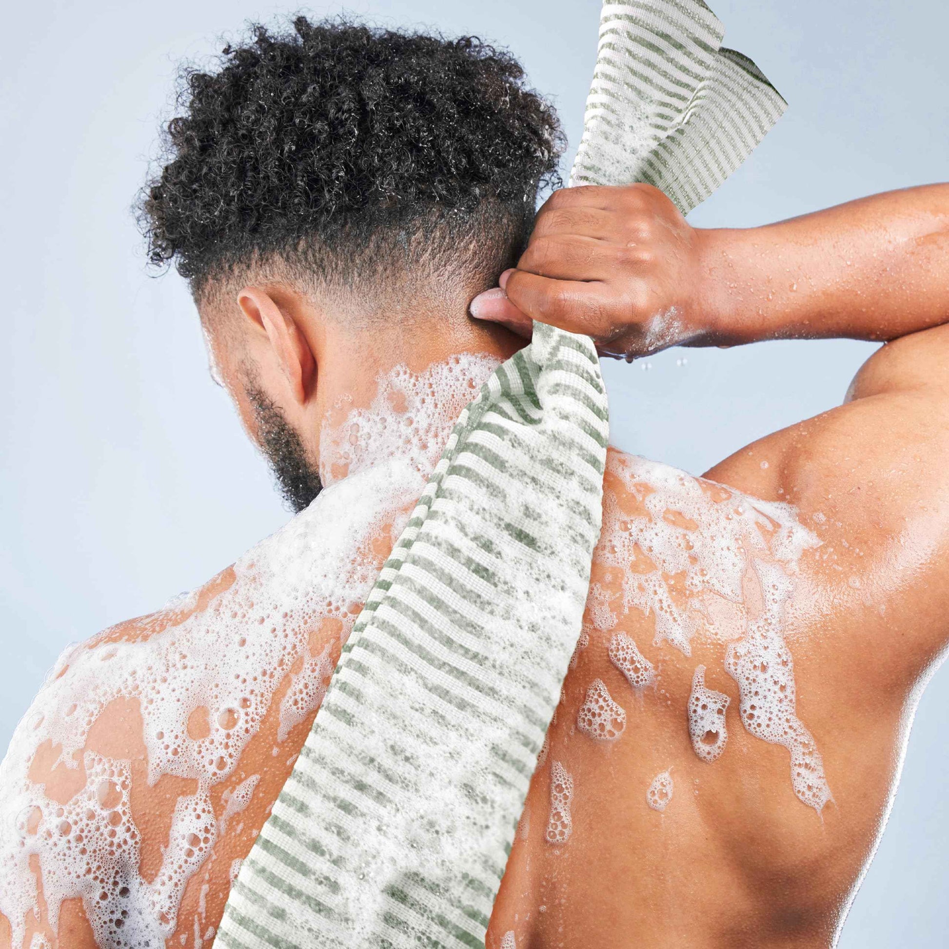 myHomeBody Extra Long Exfoliating Washcloth, Exfoliating Body Scrubber, Shower Towel, Long Bath Cloth, Japanese Washcloth, Set of 2