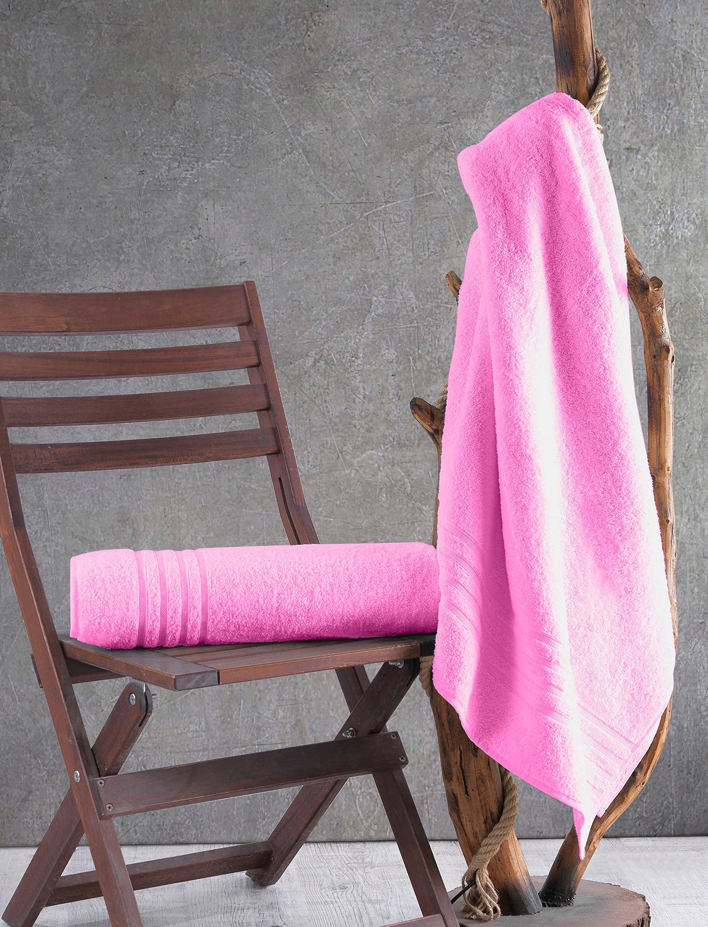 Hawmam Linen Jumbo Large Bath Sheets Towels 2 Pack Soft and Absorbent, Premium Quality 100% Cotton Towels (Pink, Bath Sheet)